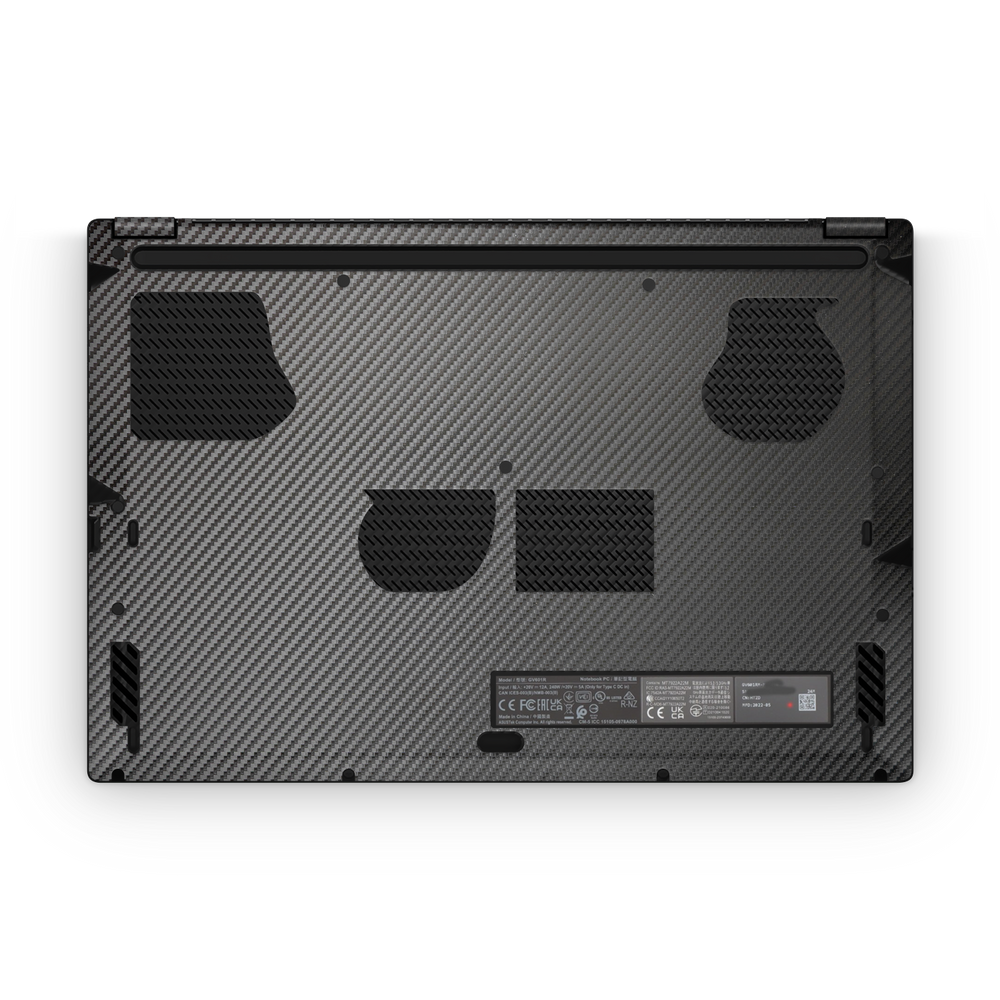 Asus Rog Flow X16 2022 Professional Bottom Black Carbon Fiber Skin Wrap Cover