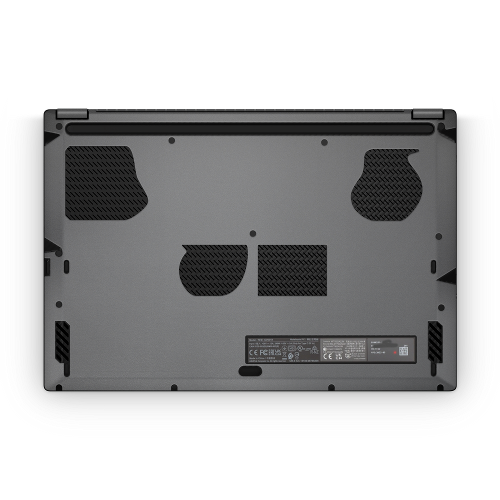 Asus Rog Flow X16 2022 Professional Bottom Charcoal Grey Skin Wrap Cover