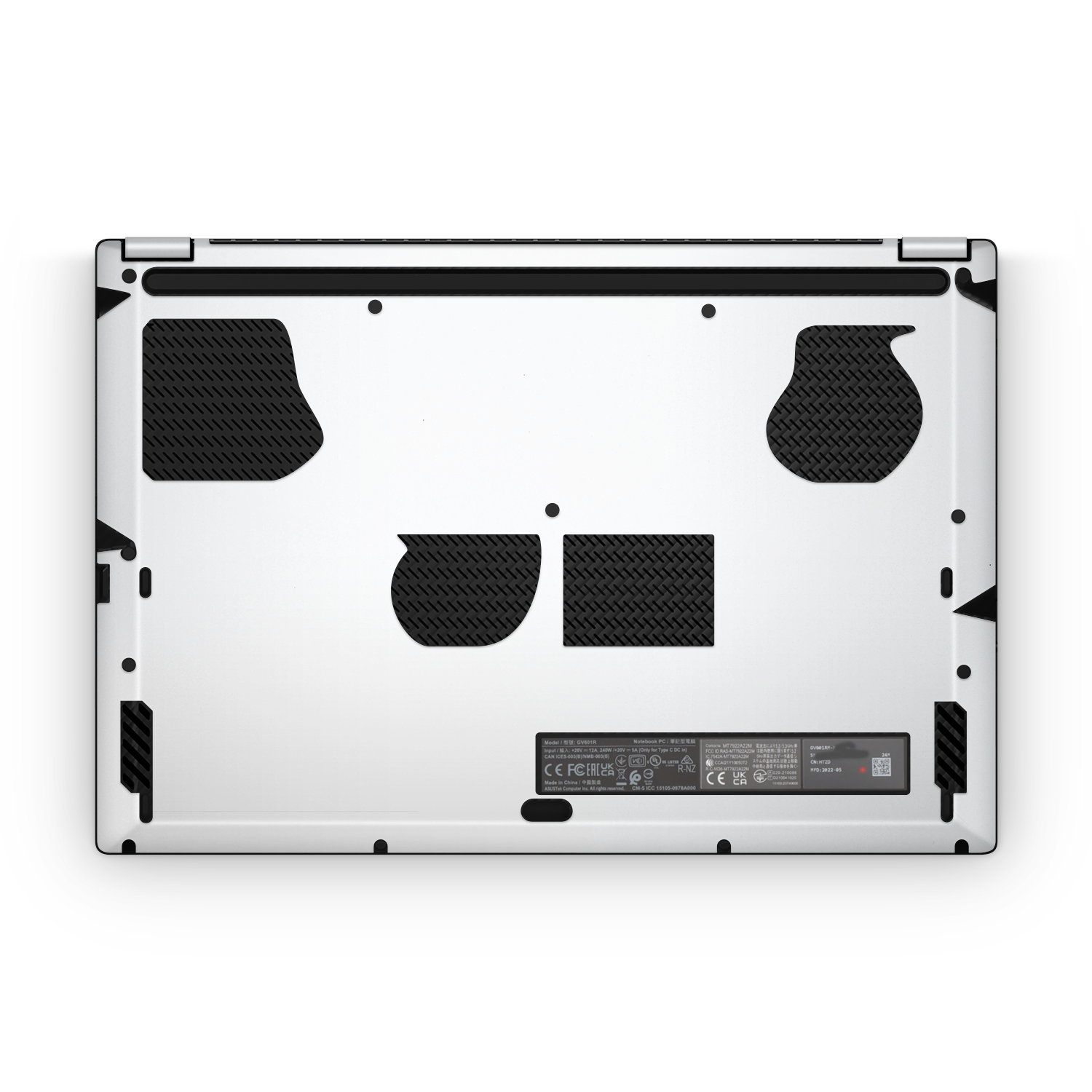 Asus Rog Flow X16 2022 Professional Bottom Frosty Vanilla Skin Wrap Cover