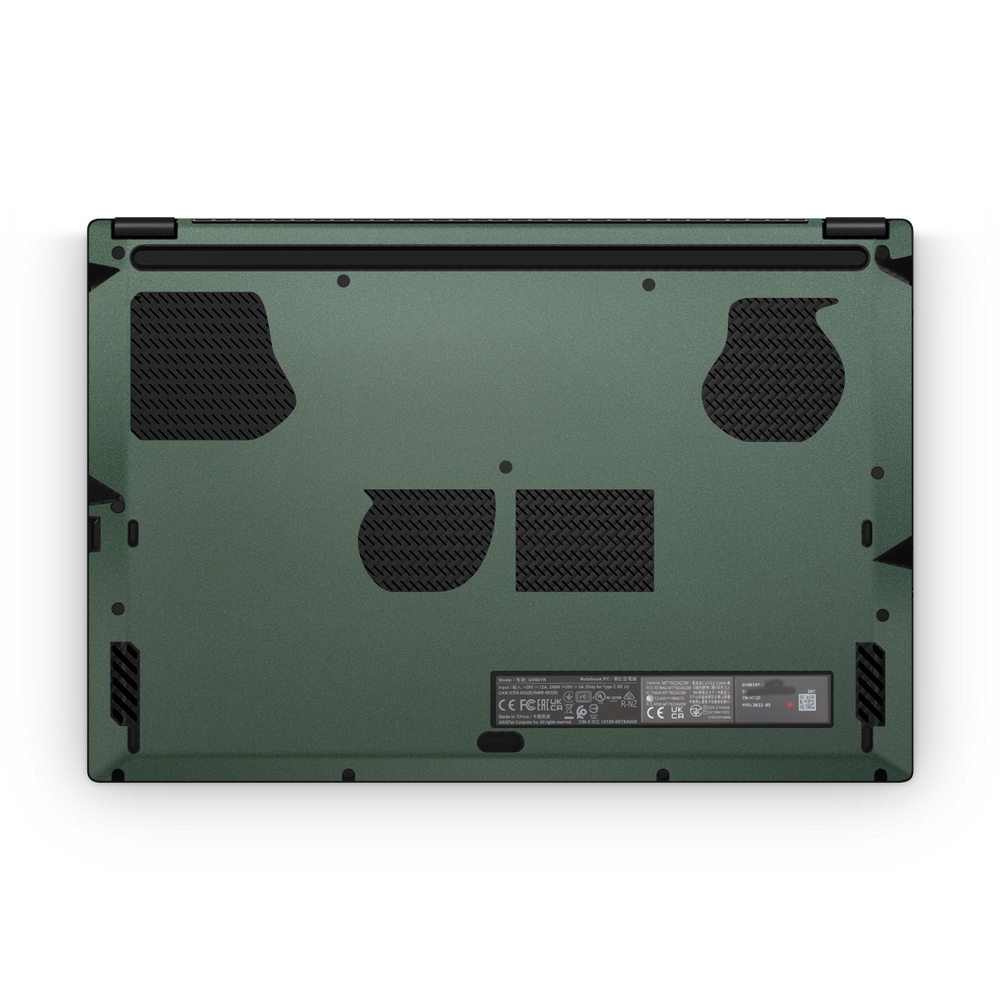 Asus ROG Flow X16 2022 Professional Bottom Matte Green Metallic Skin Wrap Cover