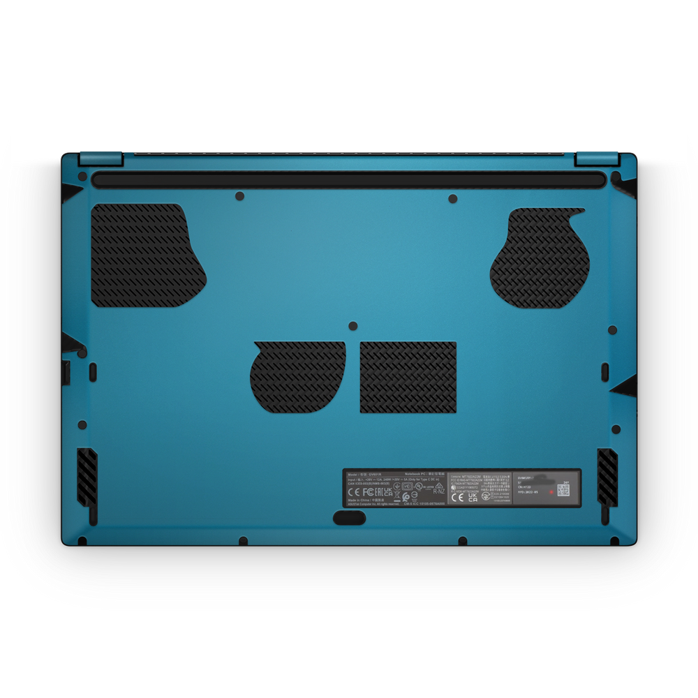 Asus Rog Flow X16 2022 Professional Bottom Satin Ocean Shimmer Skin Wrap Cover