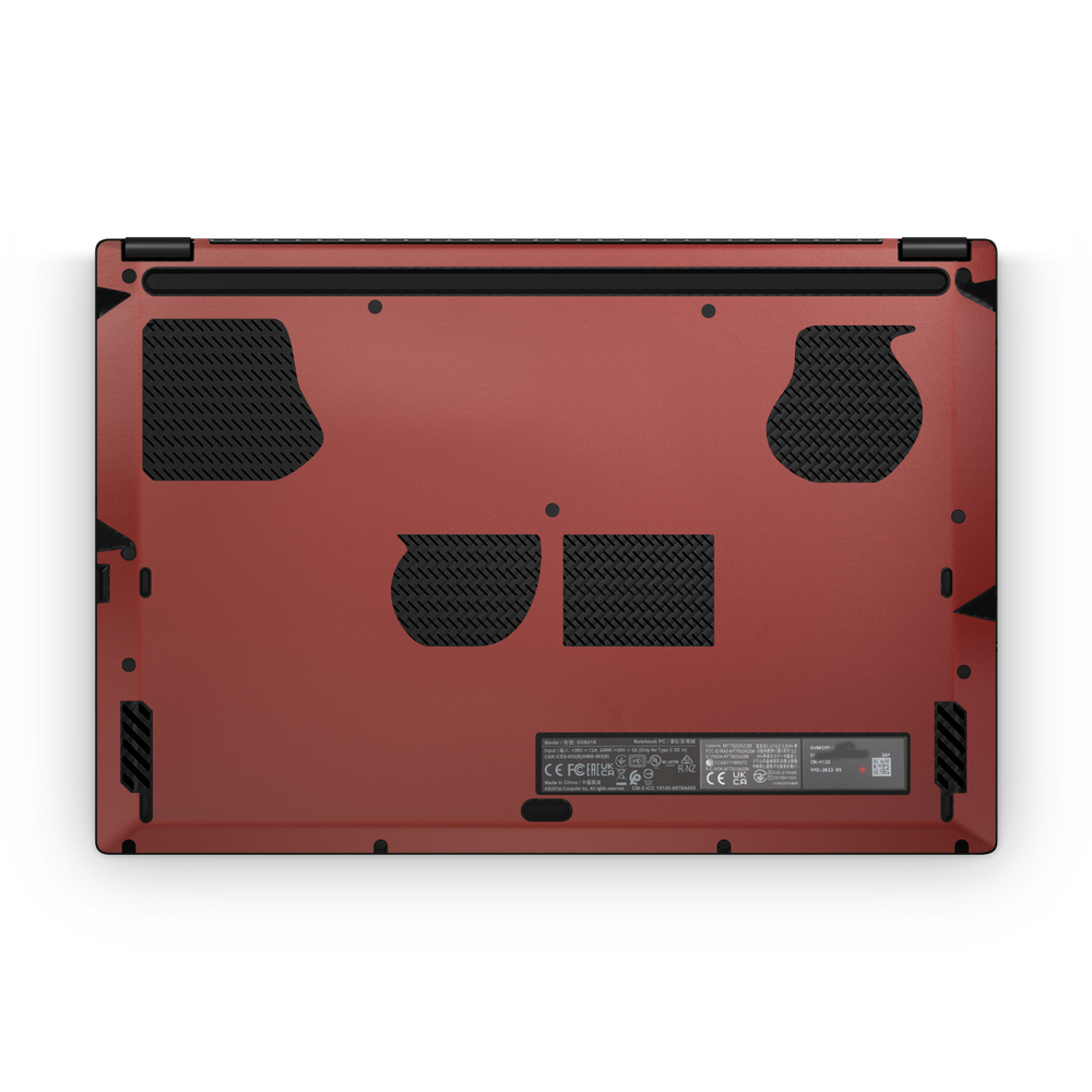 Asus ROG Flow X16 2022 Professional Bottom Vampire Red Skin Wrap Cover