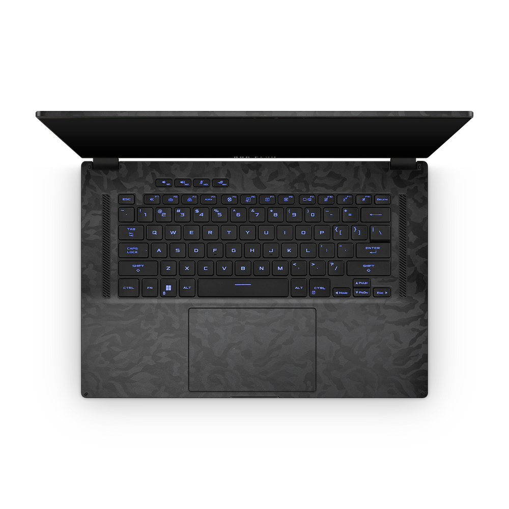 Asus Rog Flow X16 2022 Professional Interior Black Camo Skin Wrap Cover