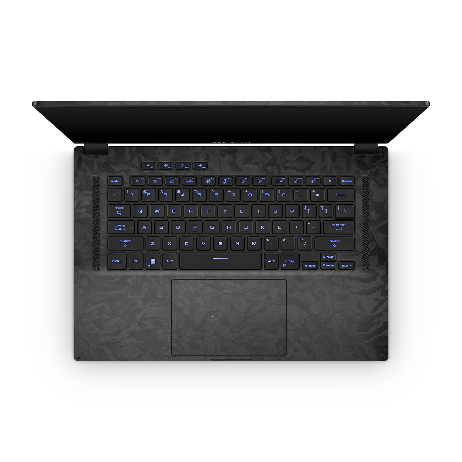 Asus Rog Flow X16 2022 Professional Interior Black Camo Skin Wrap Cover