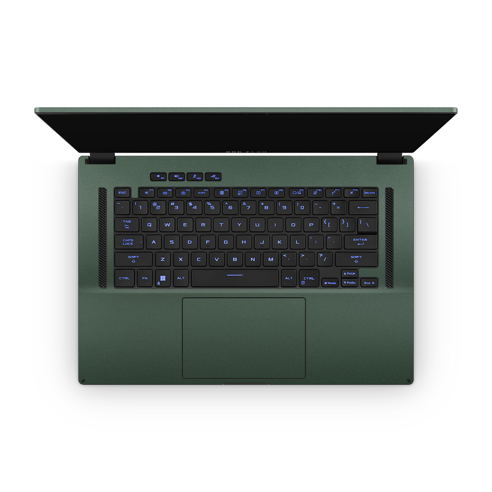 Asus ROG Flow X16 2022 Professional Interior Matte Green Metallic Skin Wrap Cover