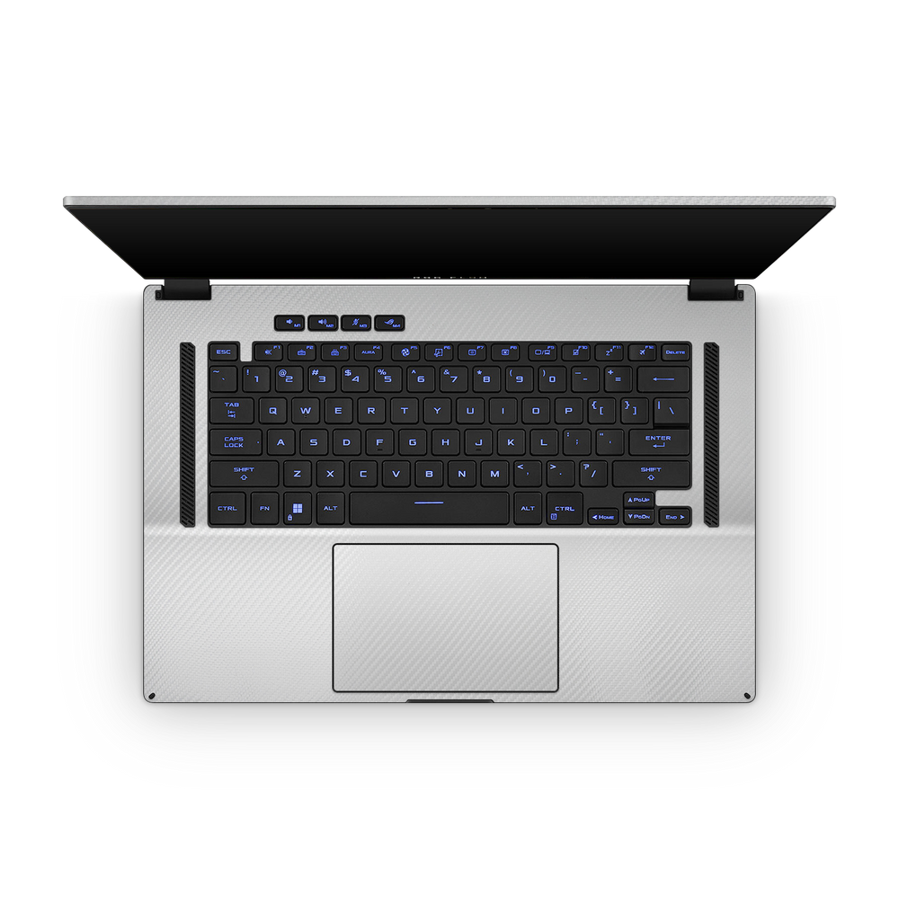Asus Rog Flow X16 2022 Professional Interior White Carbon Fiber Skin Wrap Cover