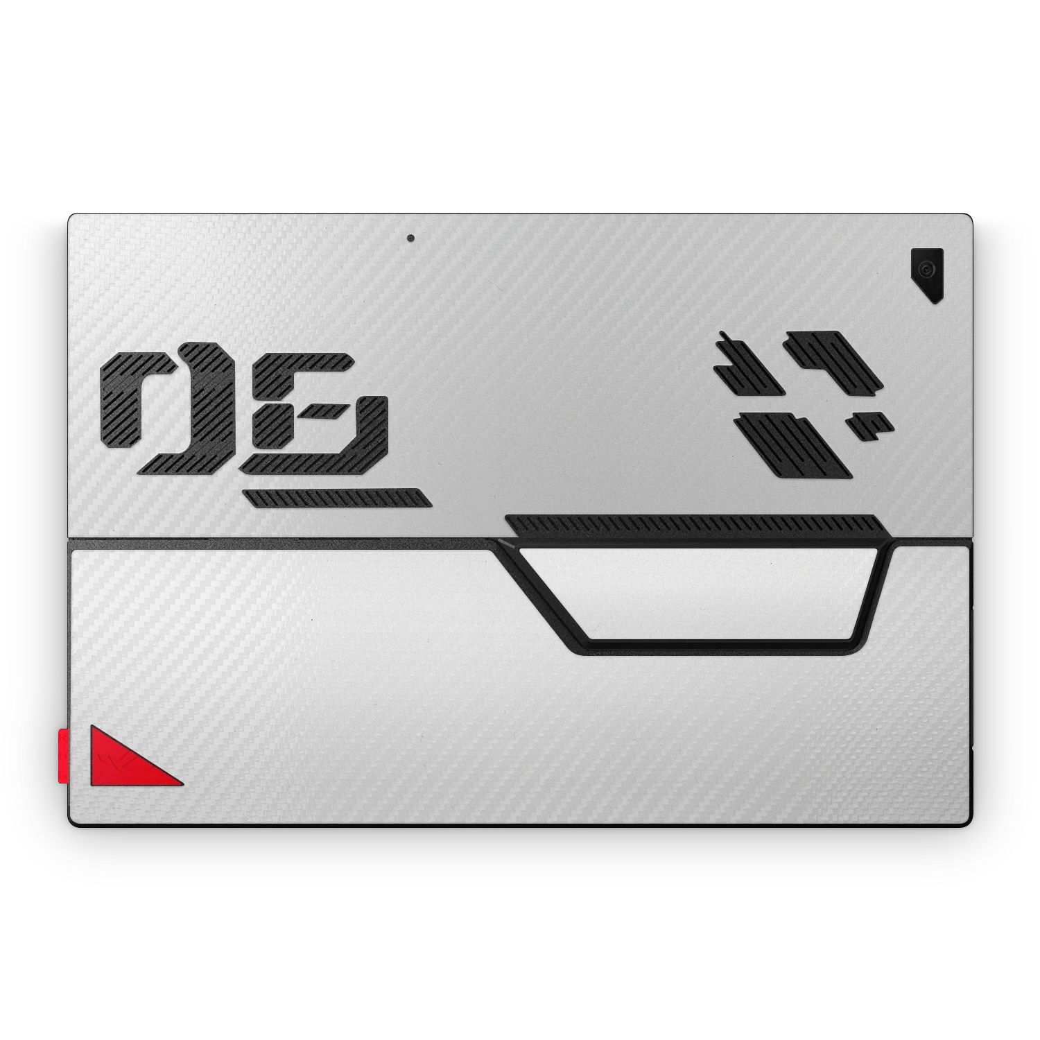 Asus Rog Flow Z13 2022 Essentials Bottom White Carbon Fiber Skin Wrap Cover