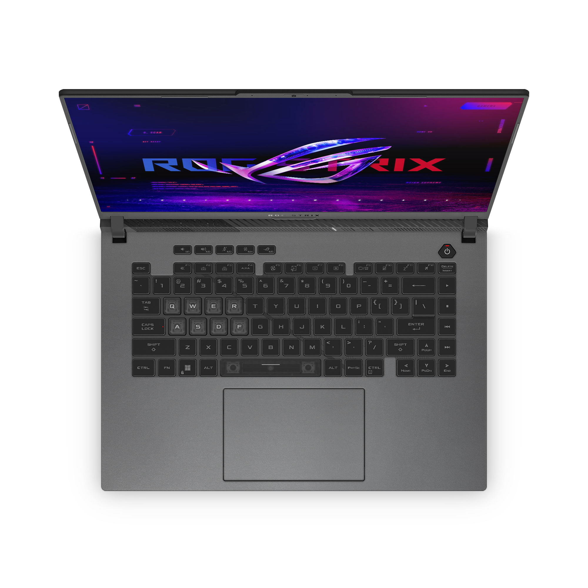 Asus Rog Strix G16 2023 Professional Interior Charcoal Grey Skin Wrap Cover