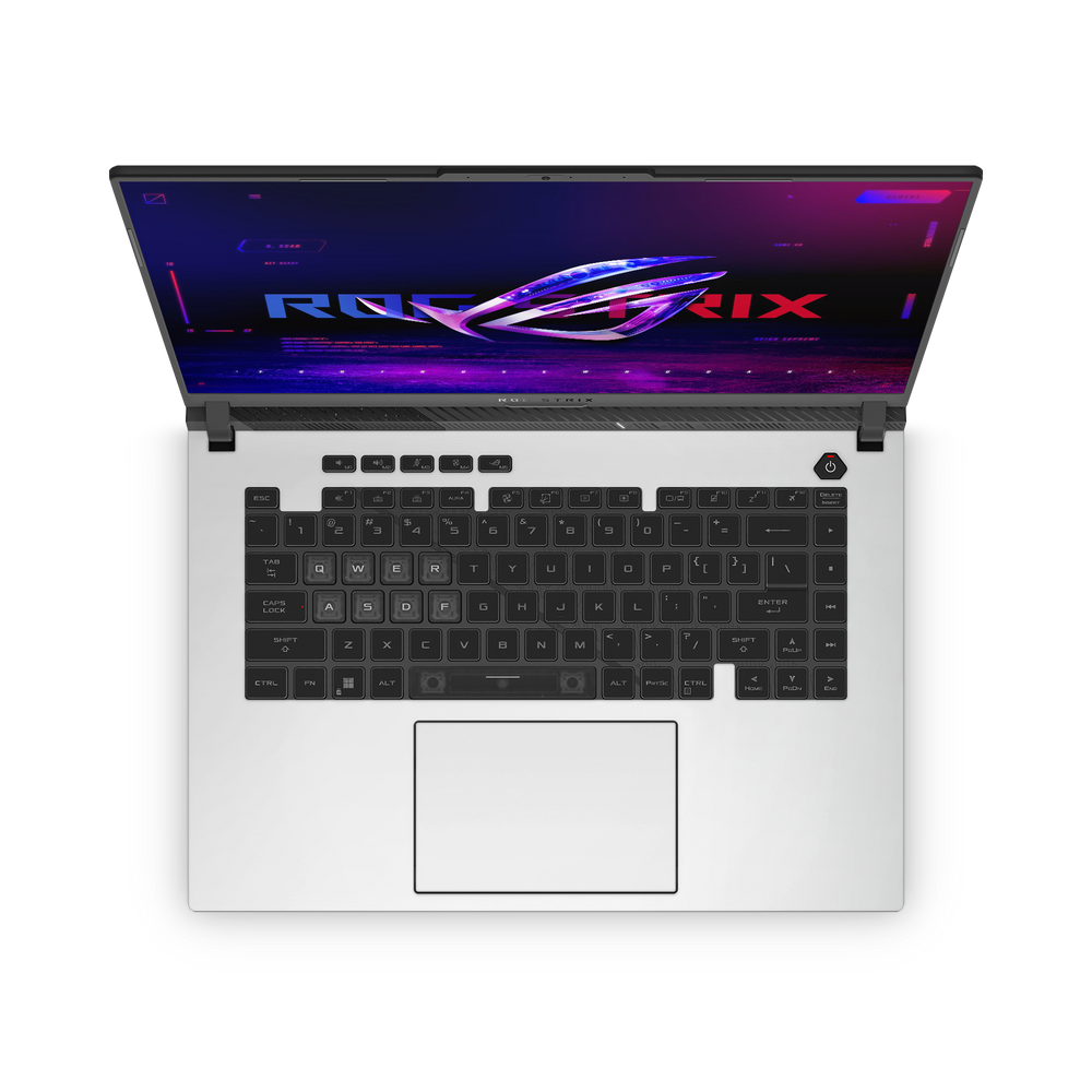 Asus Rog Strix G16 2023 Professional Interior Satin White Skin Wrap Cover