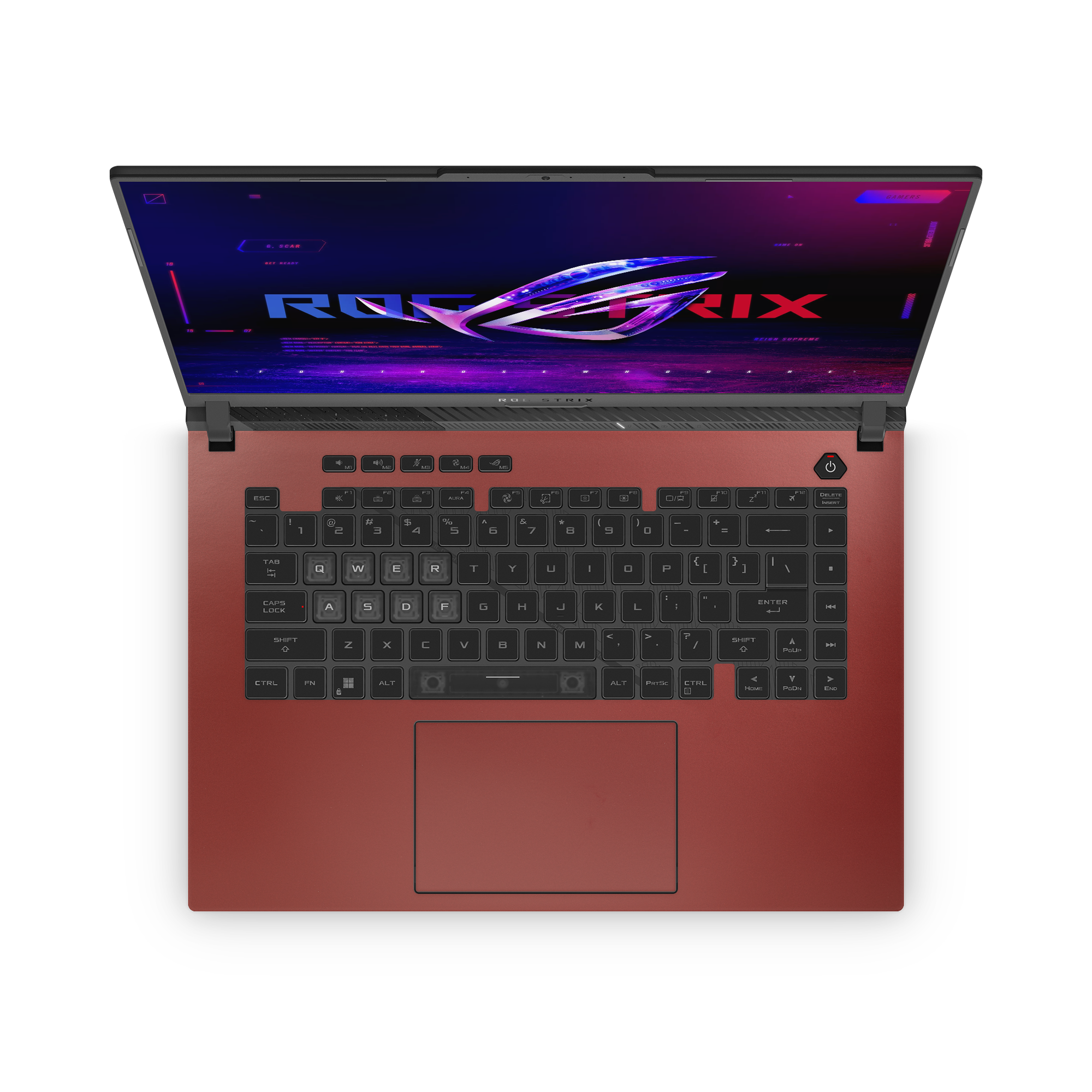 Asus ROG G16 Strix 2023 Professional Interior Vampire Red Skin Wrap Cover
