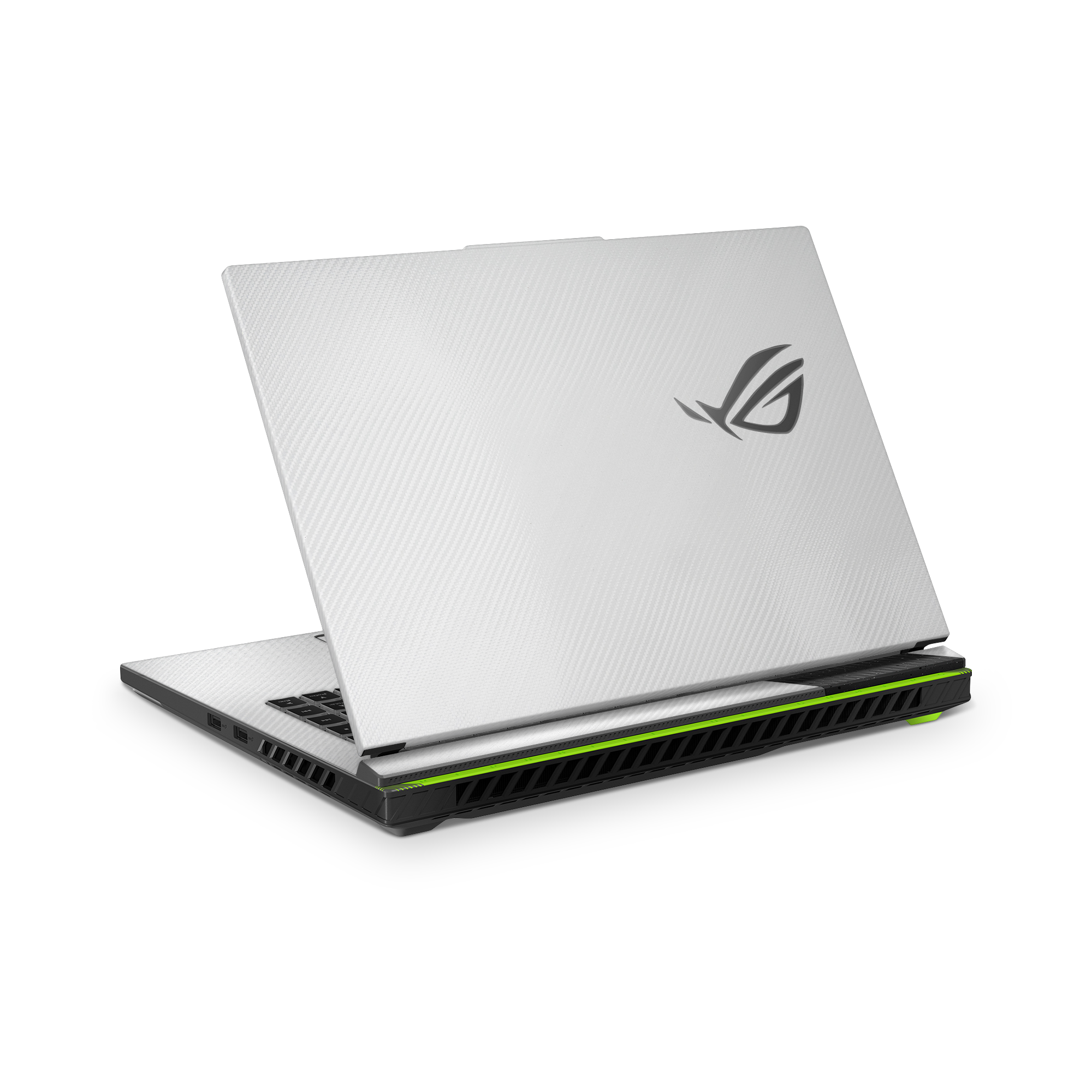 Asus Rog Strix G16 2023 Professional White Carbon Fiber Skin Wrap Cover