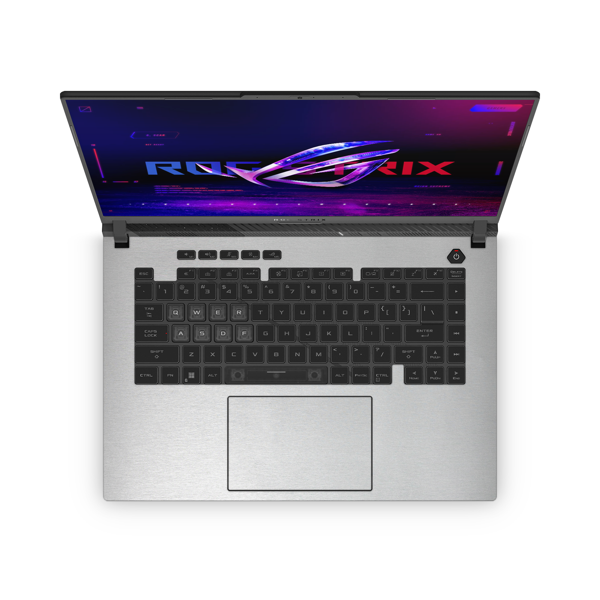 Asus Rog Strix G16 2024 Professional Interior Brushed Aluminum Skin Wrap Cover