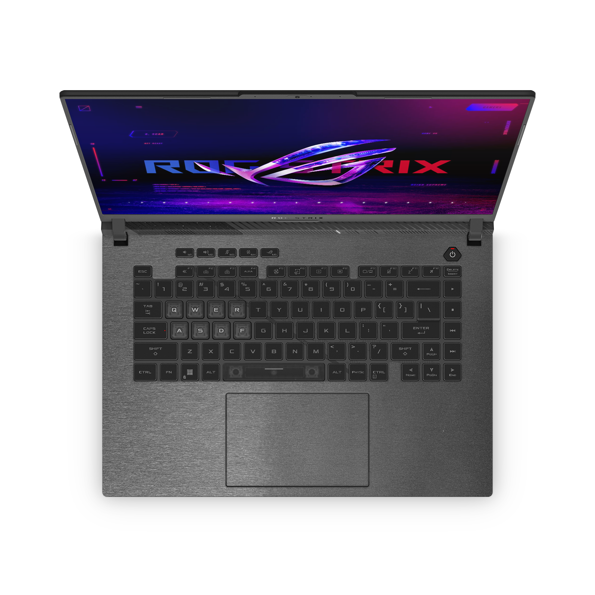 Asus Rog Strix G16 2024 Professional Interior Brushed Black Skin Wrap Cover