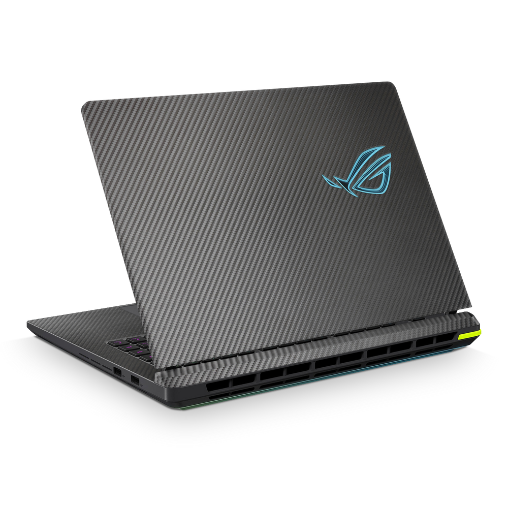 Asus Rog Strix G16 2025 Professional Black Carbon Fiber Skin Wrap Cover