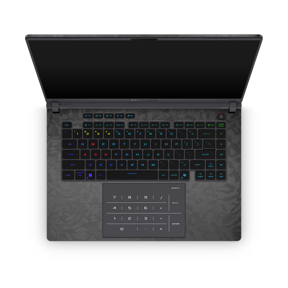 Asus Rog Strix G16 2025 Professional Interior Black Camo Skin Wrap Cover