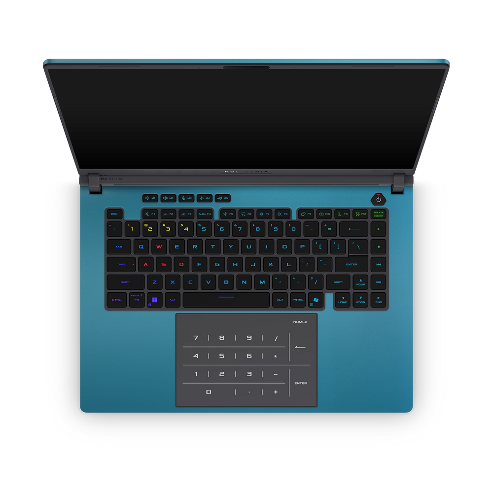 Asus Rog Strix G16 2025 Professional Interior Satin Ocean Shimmer Skin Wrap Cover