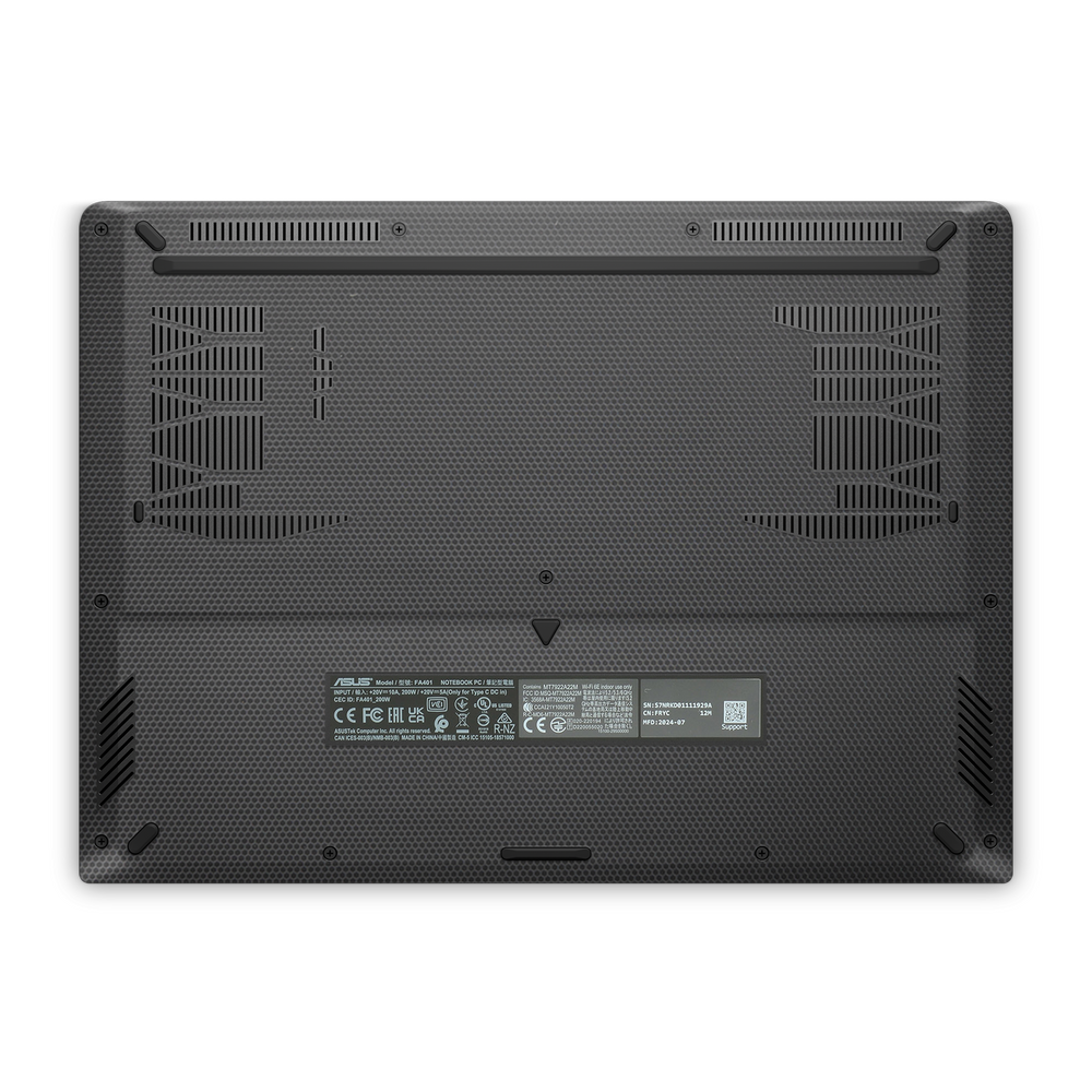 Asus Tuf A14 2024 Professional Bottom Black Matrix Skin Wrap Cover