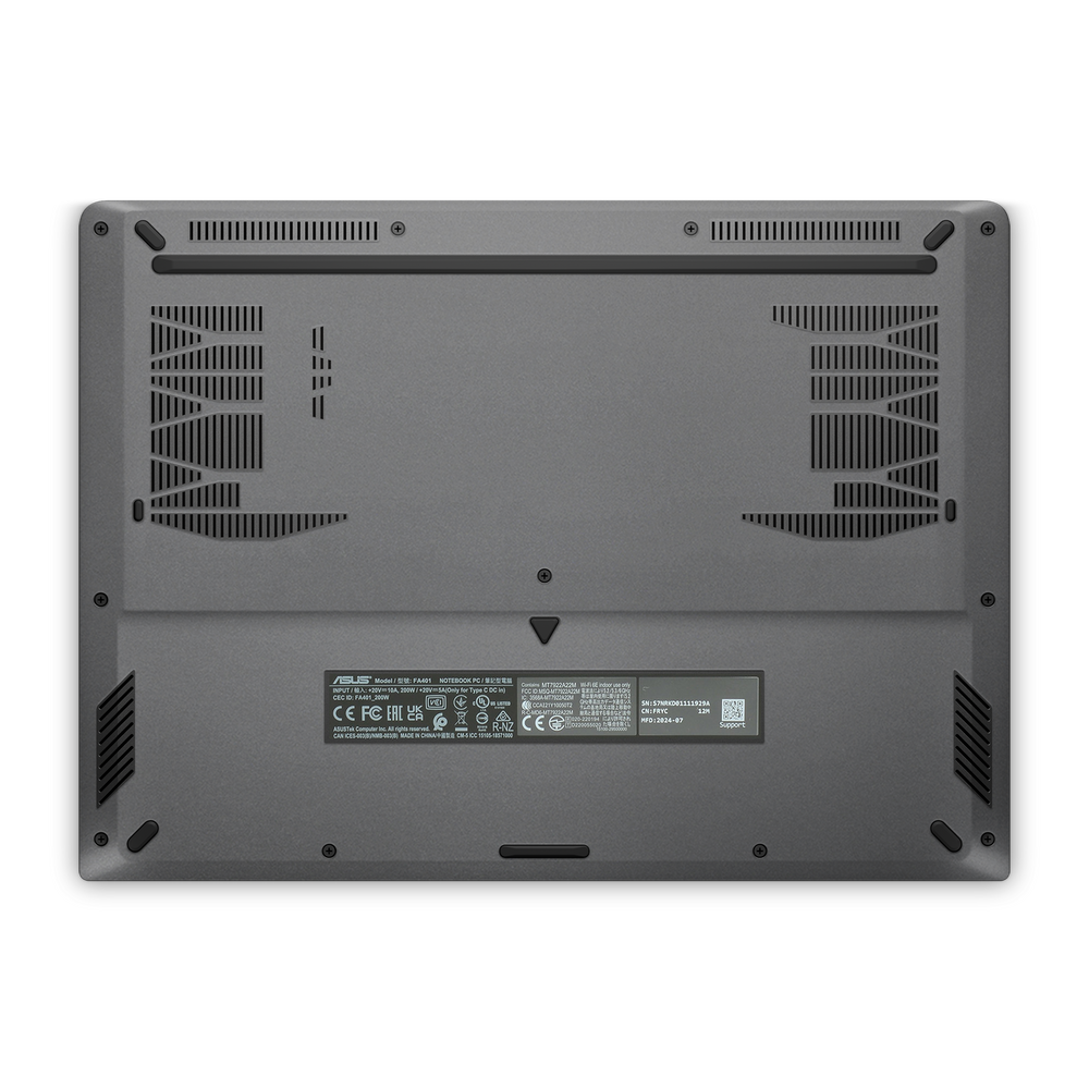 Asus Tuf A14 2024 Professional Bottom Charcoal Grey Skin Wrap Cover
