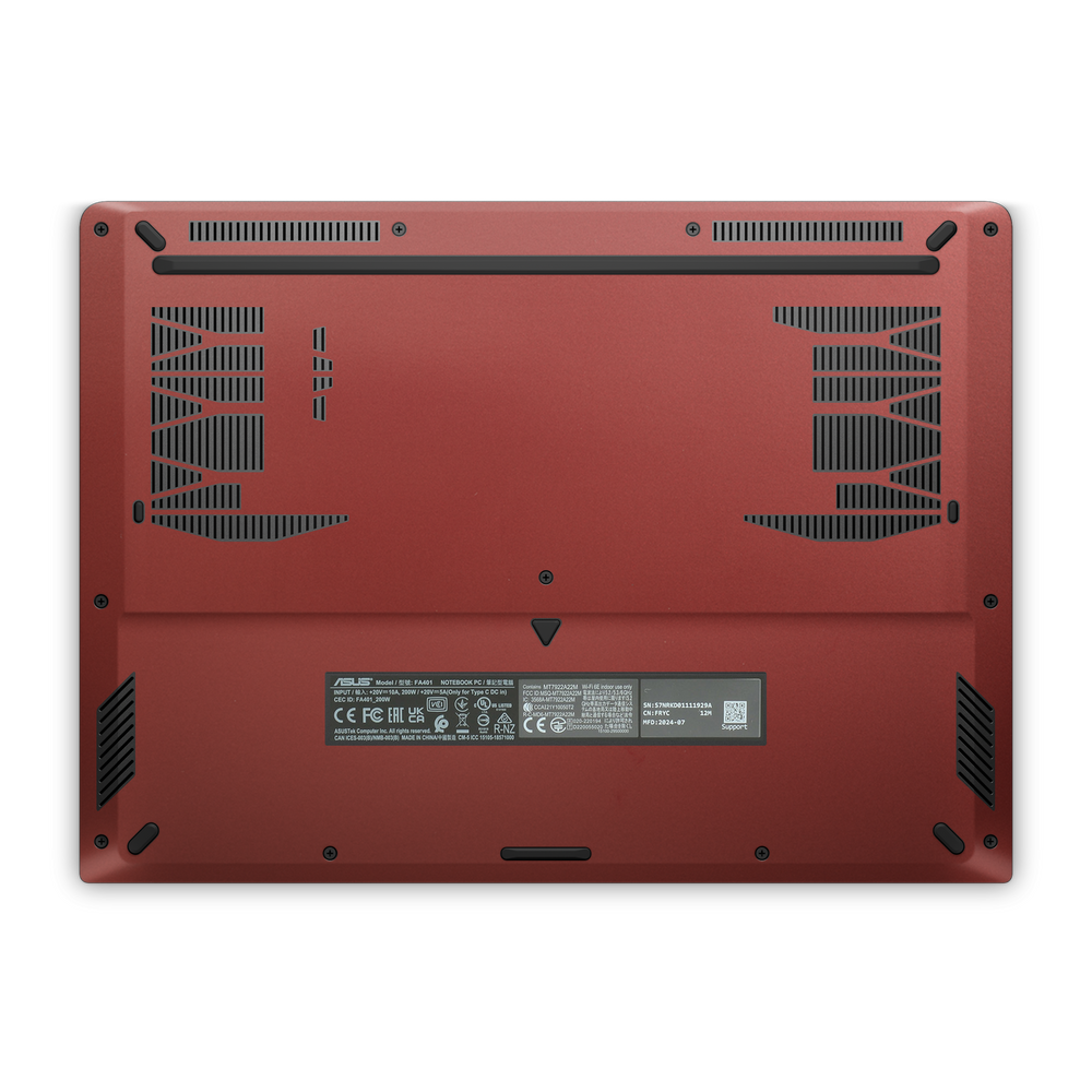 Asus TUF A14 2024 Professional Bottom Vampire Red Skin Wrap Cover