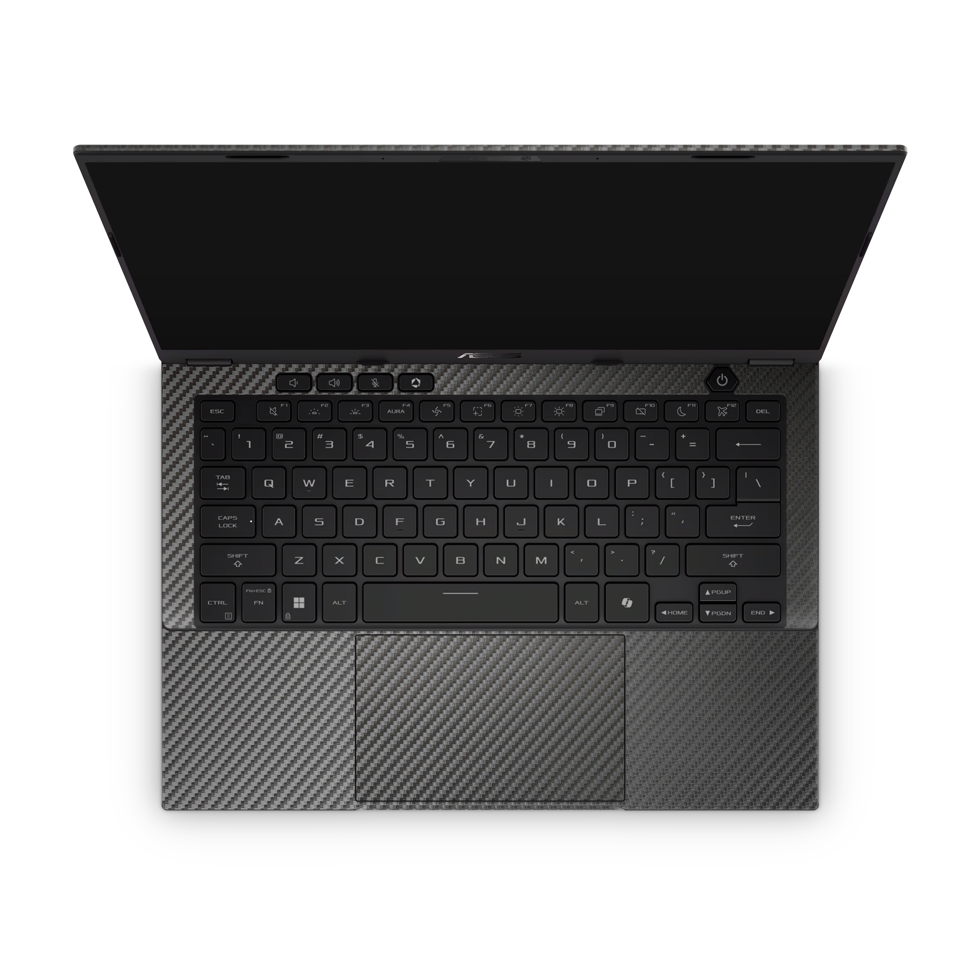 Asus Tuf A14 2024 Professional Interior Black Carbon Fiber Skin Wrap Cover