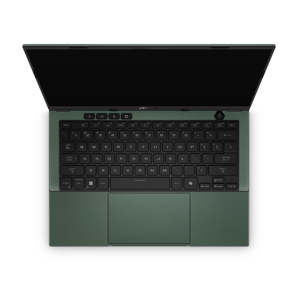 Asus TUF A14 2024 Professional Interior Matte Green Metallic Skin Wrap Cover