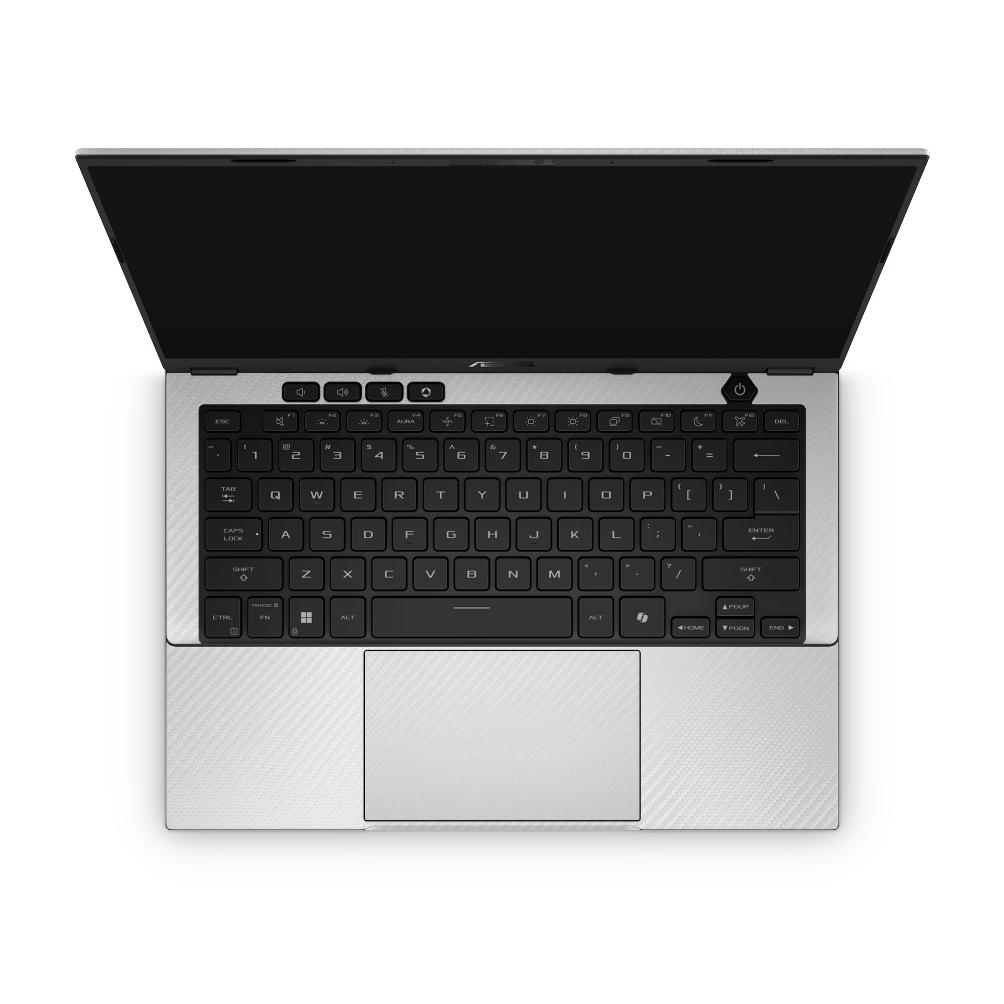 Asus Tuf A14 2024 Professional Interior White Carbon Fiber Skin Wrap Cover