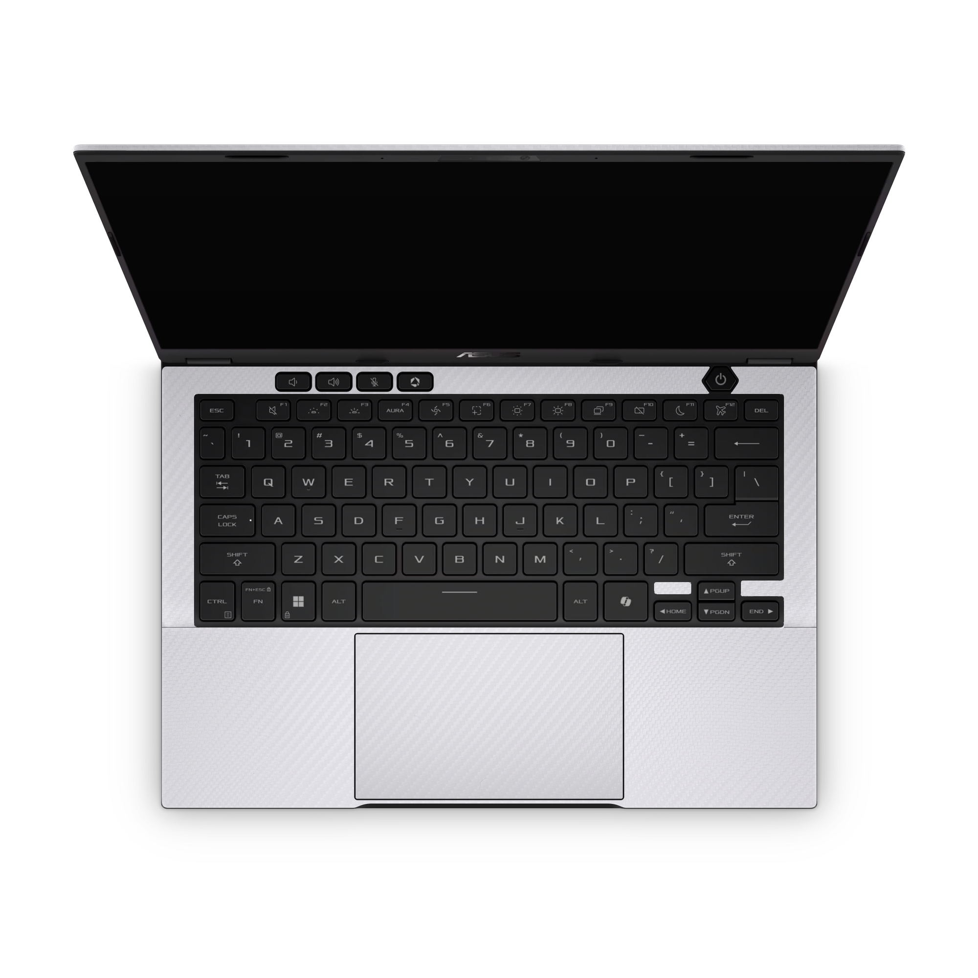Asus TUF A14 2026 Professional White Carbon Fiber Skin Wrap Cover
