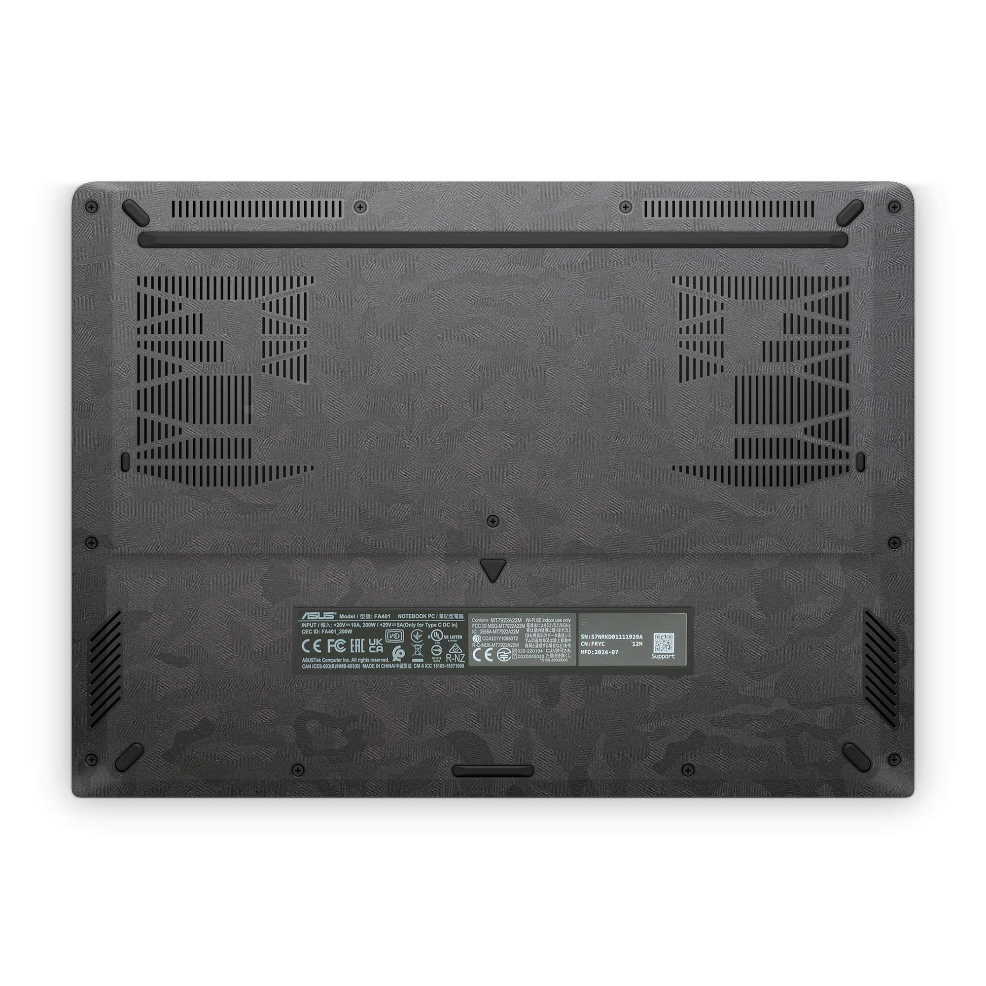 Asus TUF A14 2026 Ultimate Black Camo Skin Wrap Cover