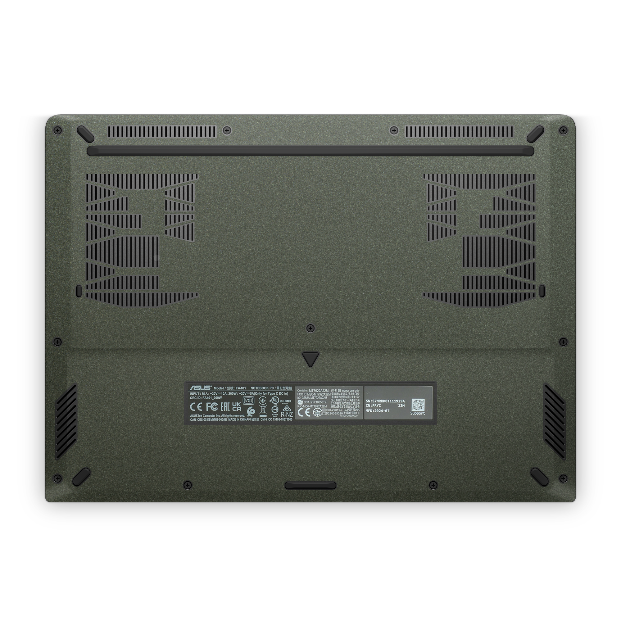 Asus TUF A14 2026 Ultimate Matte Green Metallic Skin Wrap Cover