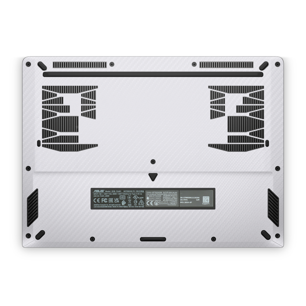 Asus TUF A14 2026 Ultimate White Carbon Fiber Skin Wrap Cover