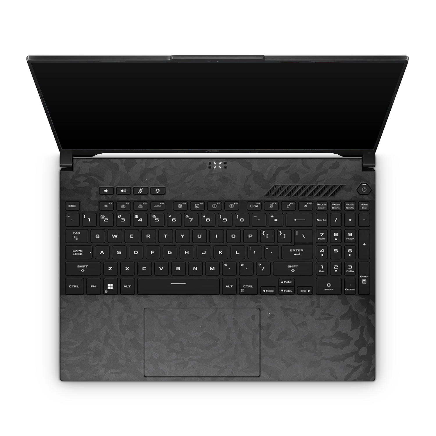 Asus Tuf A16 2023 Professional Interior Black Camo Skin Wrap Cover
