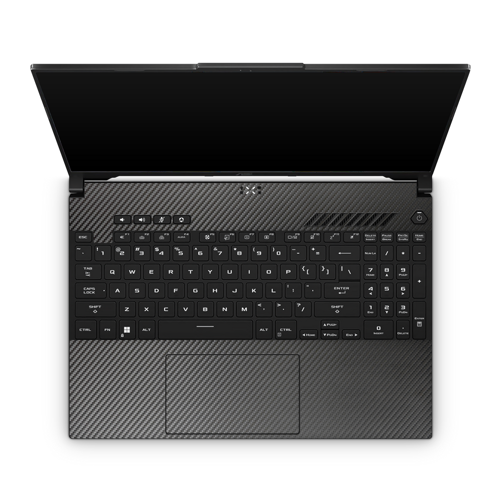 Asus Tuf A16 2023 Professional Interior Black Carbon Fiber Skin Wrap Cover