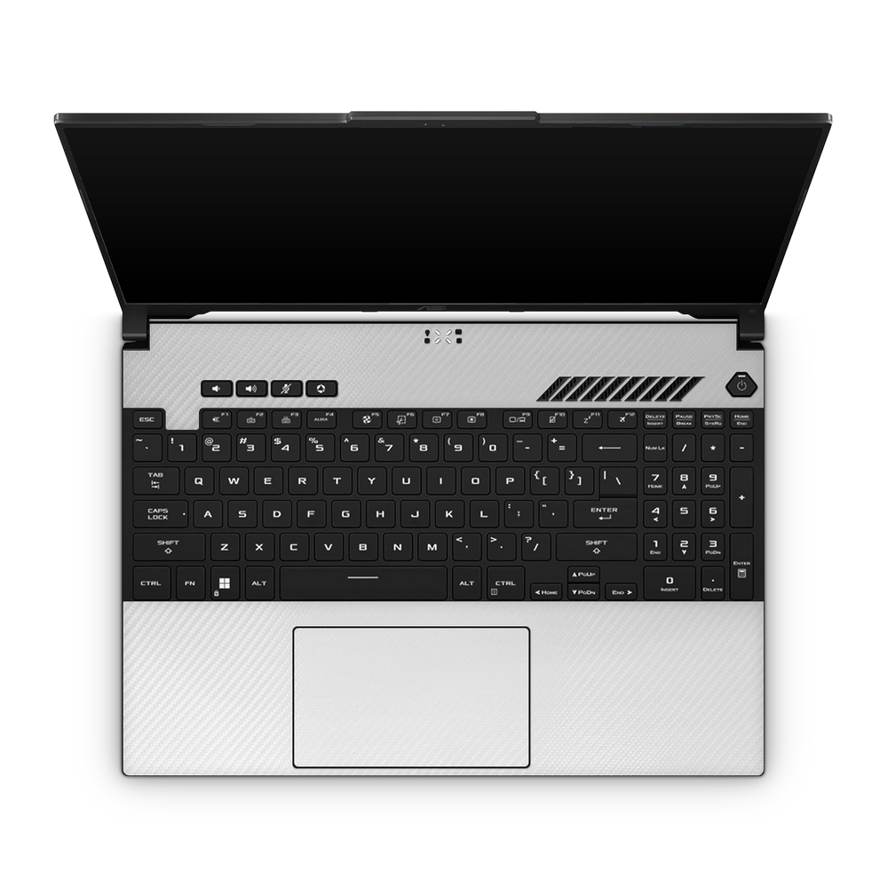 Asus Tuf A16 2023 Professional Interior White Carbon Fiber Skin Wrap Cover