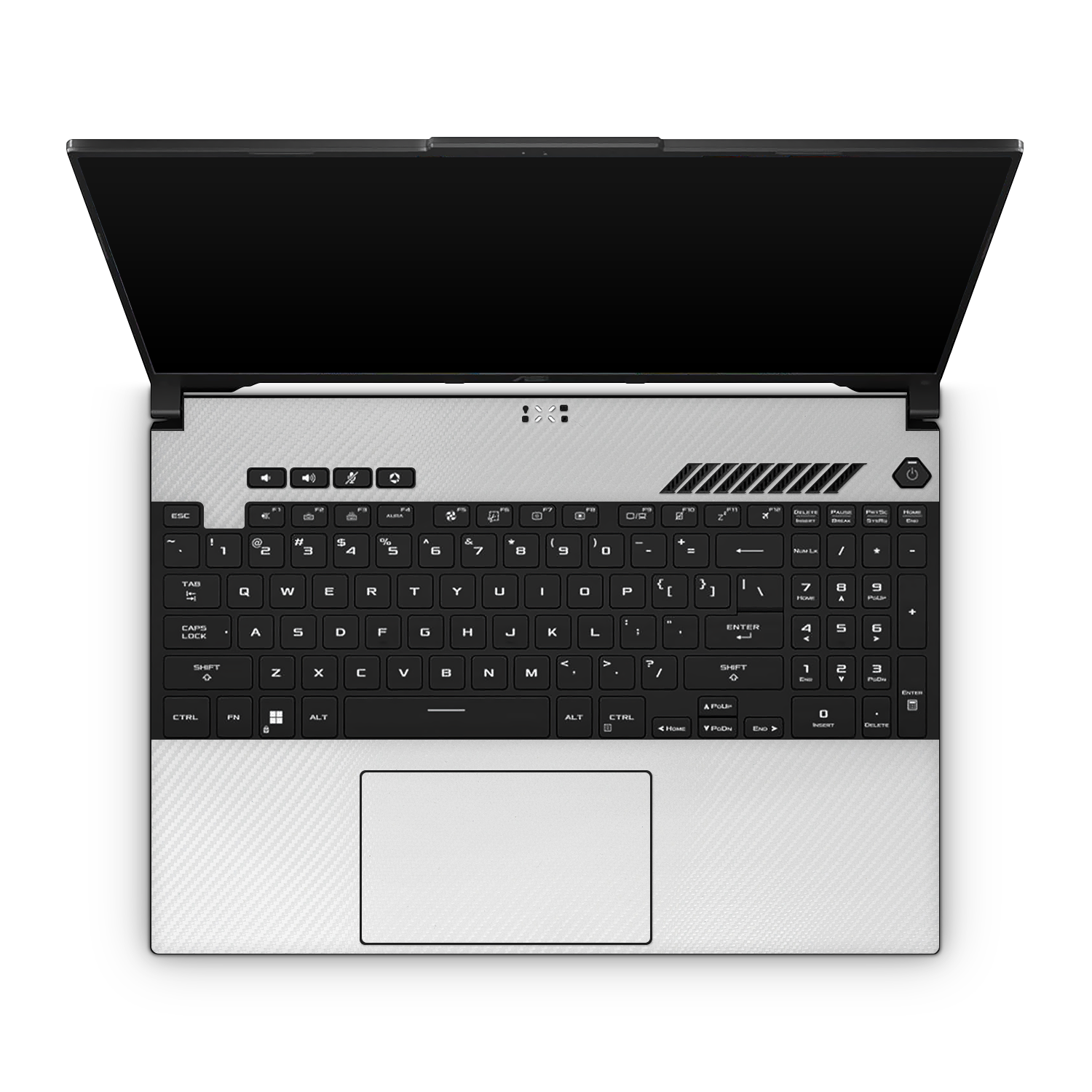 Asus Tuf A16 2023 Professional Interior White Carbon Fiber Skin Wrap Cover