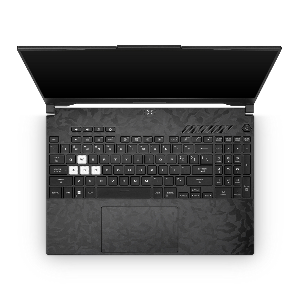 Asus Tuf Dash F15 2022 Professional Interior Black Camo Skin Wrap Cover