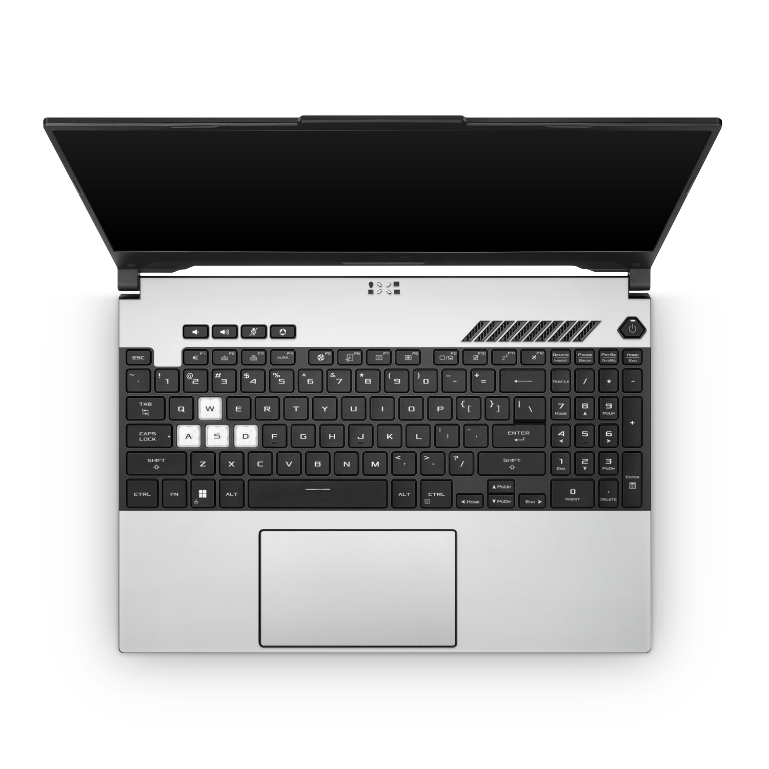 Asus Tuf Dash F15 2022 Professional Interior Satin White Skin Wrap Cover