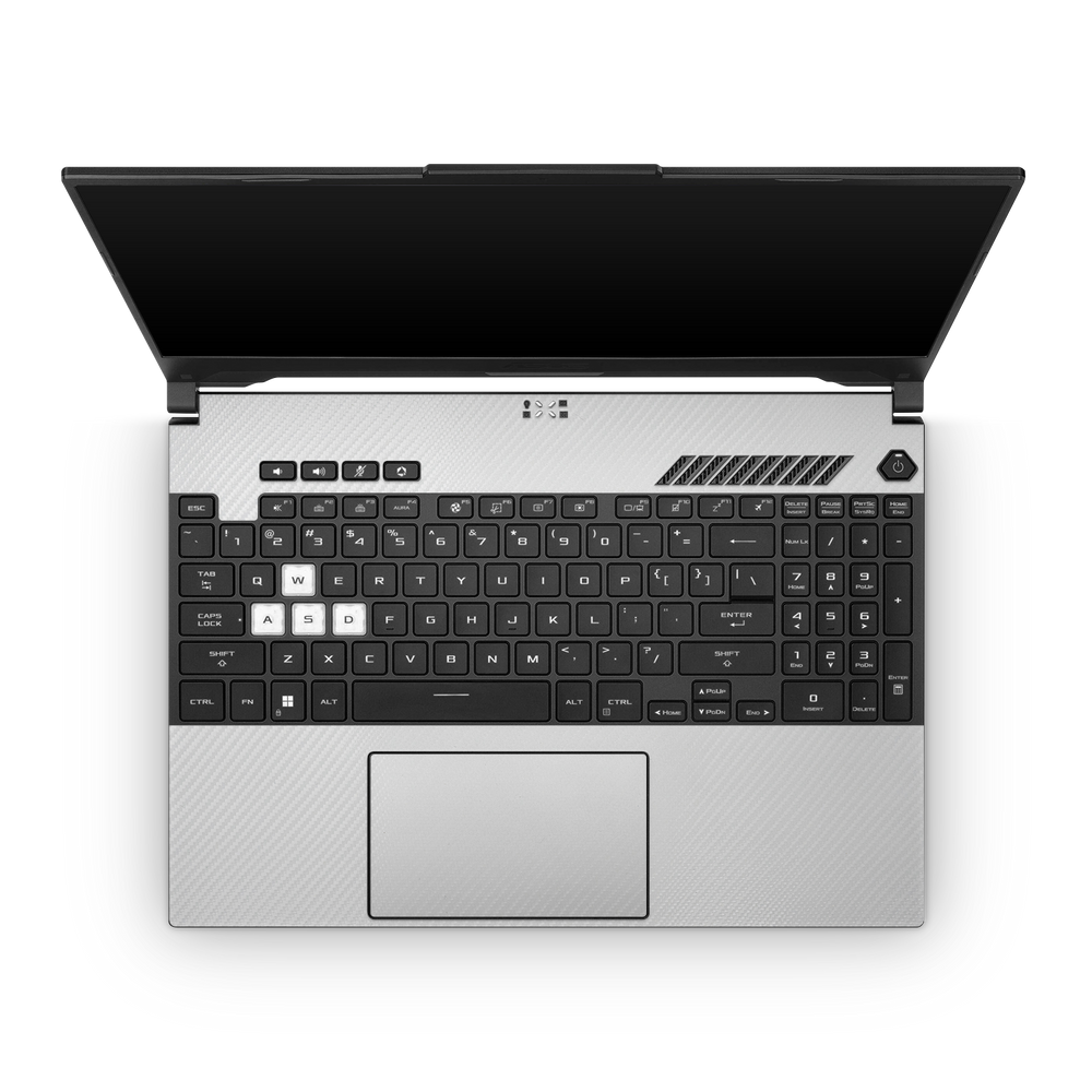Asus Tuf Dash F15 2022 Professional Interior White Carbon Fiber Skin Wrap Cover