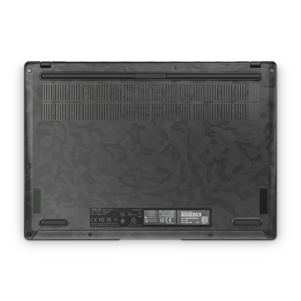 Asus Vivobook S14 2025 Professional Bottom Black Camo Skin Wrap Cover