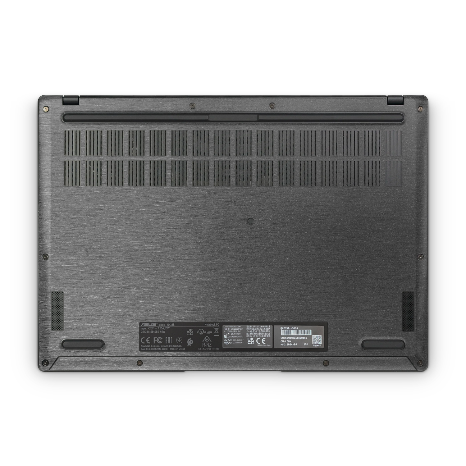 Asus Vivobook S14 2025 Professional Bottom Brushed Black Skin Wrap Cover