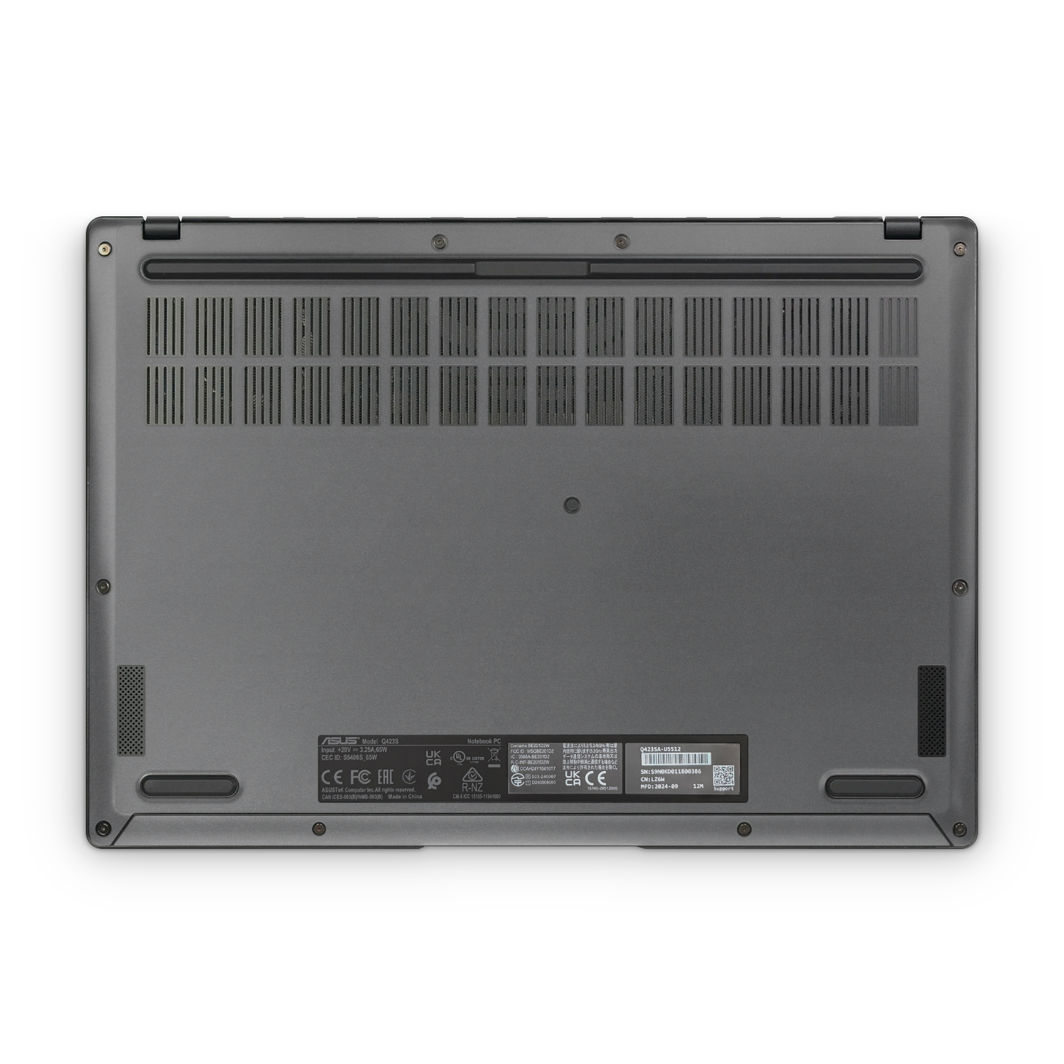 Asus Vivobook S14 2025 Professional Bottom Charcoal Grey Skin Wrap Cover
