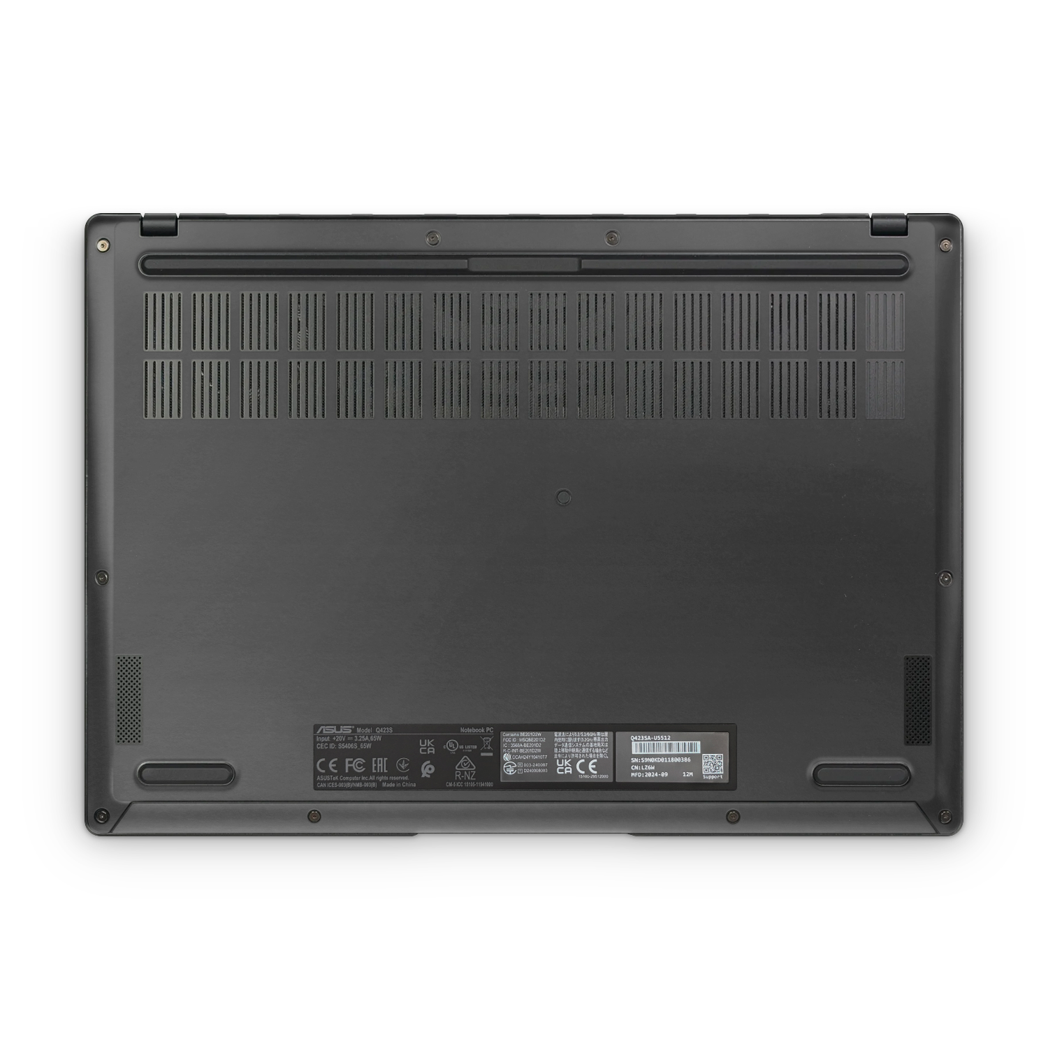 Asus Vivobook S14 2025 Professional Bottom Matte Black Skin Wrap Cover