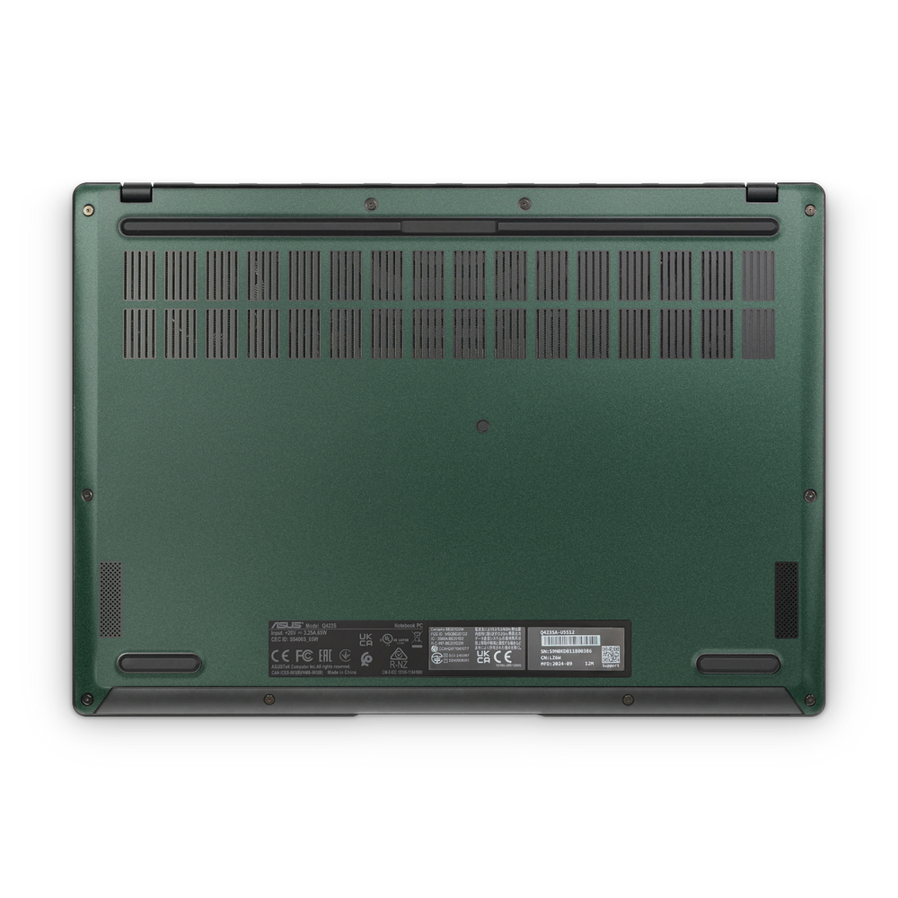 Asus VivoBook S14 2025 Professional Bottom Matte Green Metallic Skin Wrap Cover