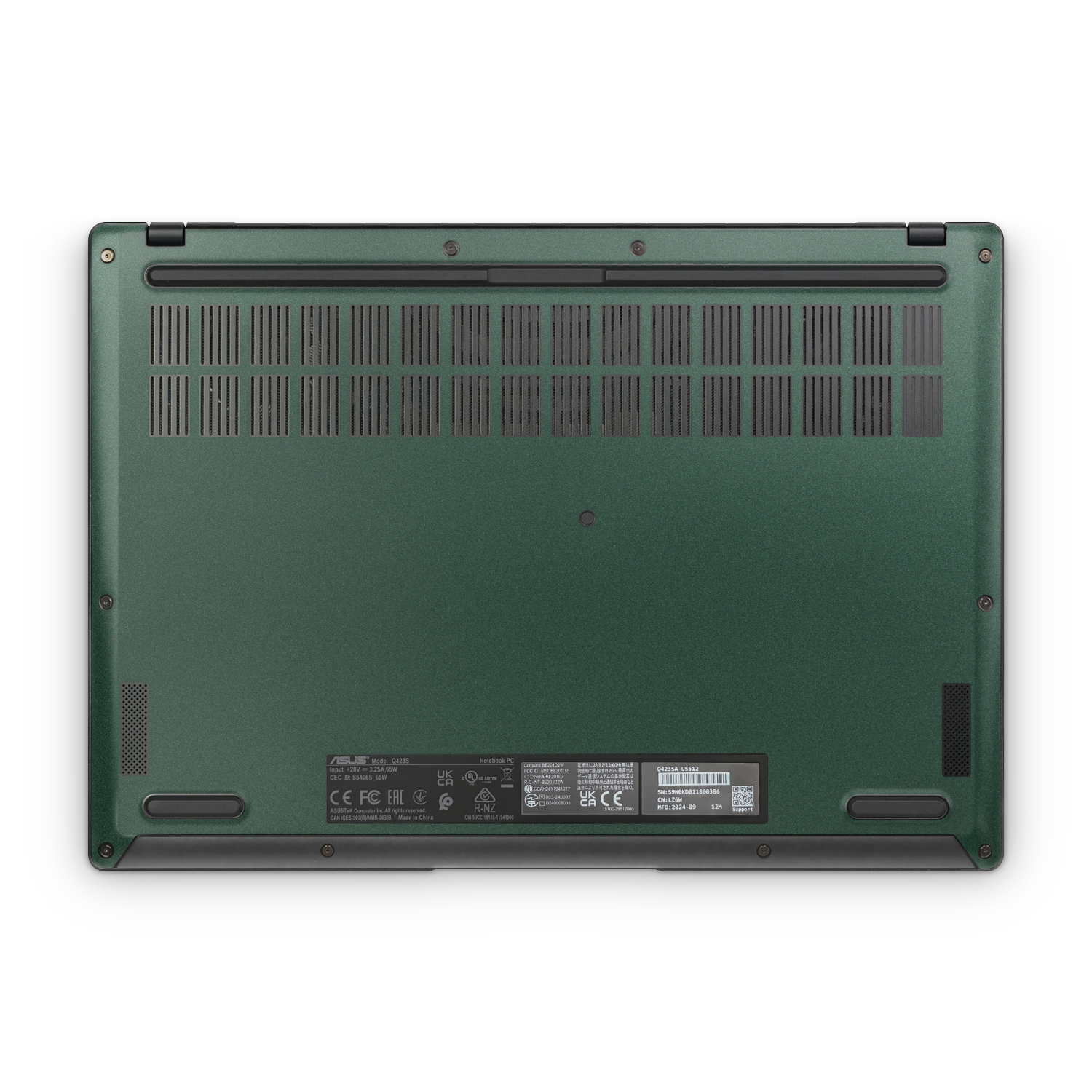 Asus VivoBook S14 2025 Professional Bottom Matte Green Metallic Skin Wrap Cover