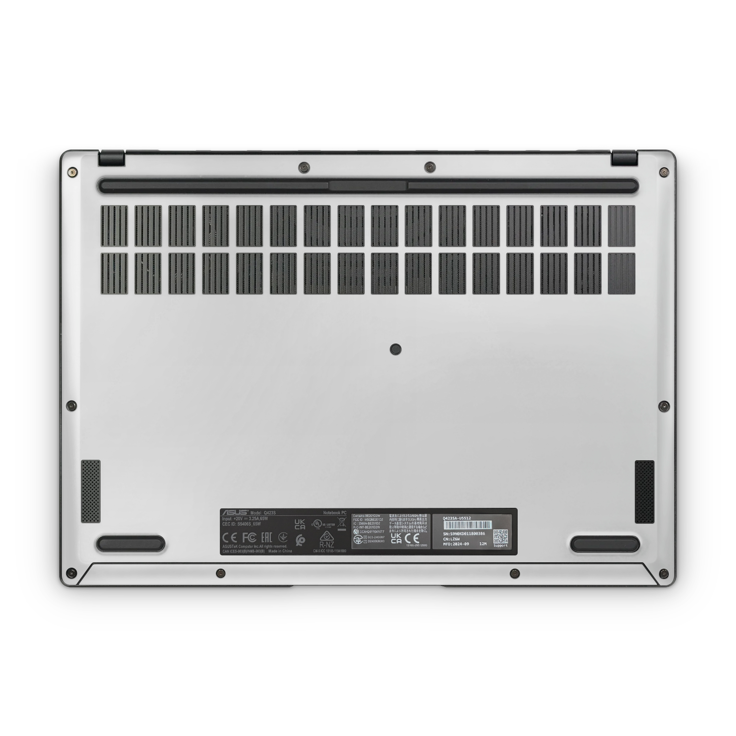 Asus Vivobook S14 2025 Professional Bottom Satin White Skin Wrap Cover