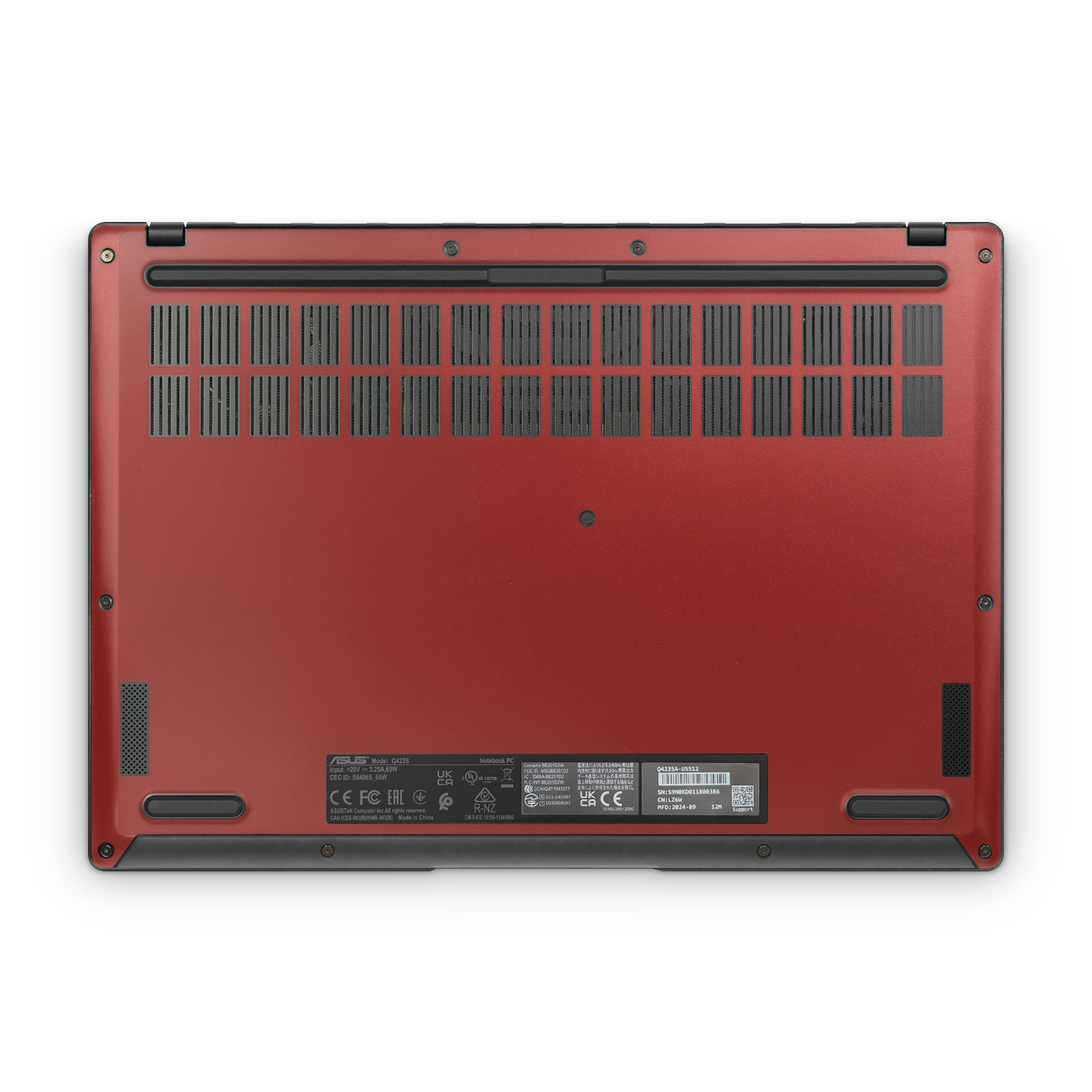 Asus VivoBook S14 2025 Professional Bottom Vampire Red Skin Wrap Cover
