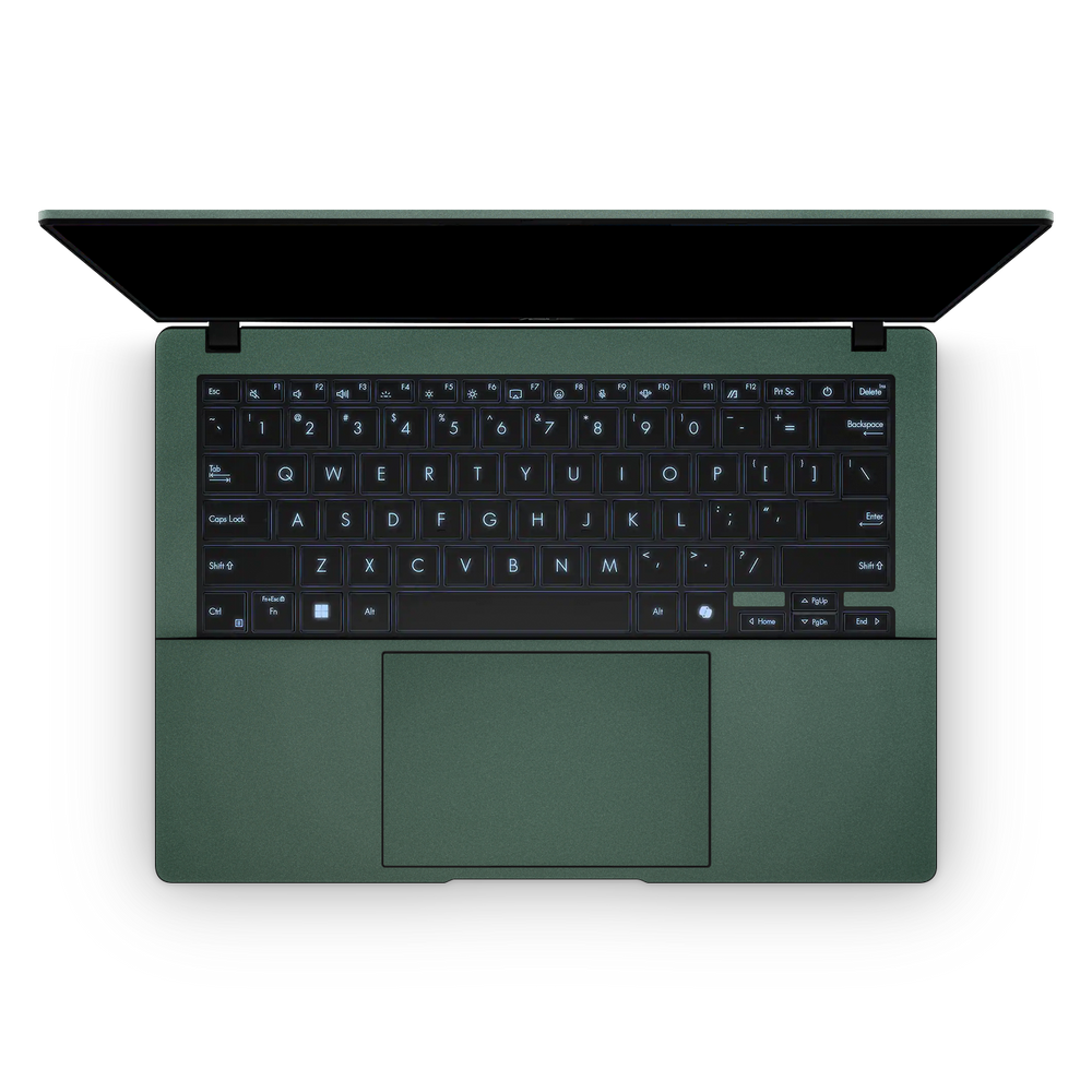 Asus VivoBook S14 2025 Professional Interior Matte Green Metallic Skin Wrap Cover