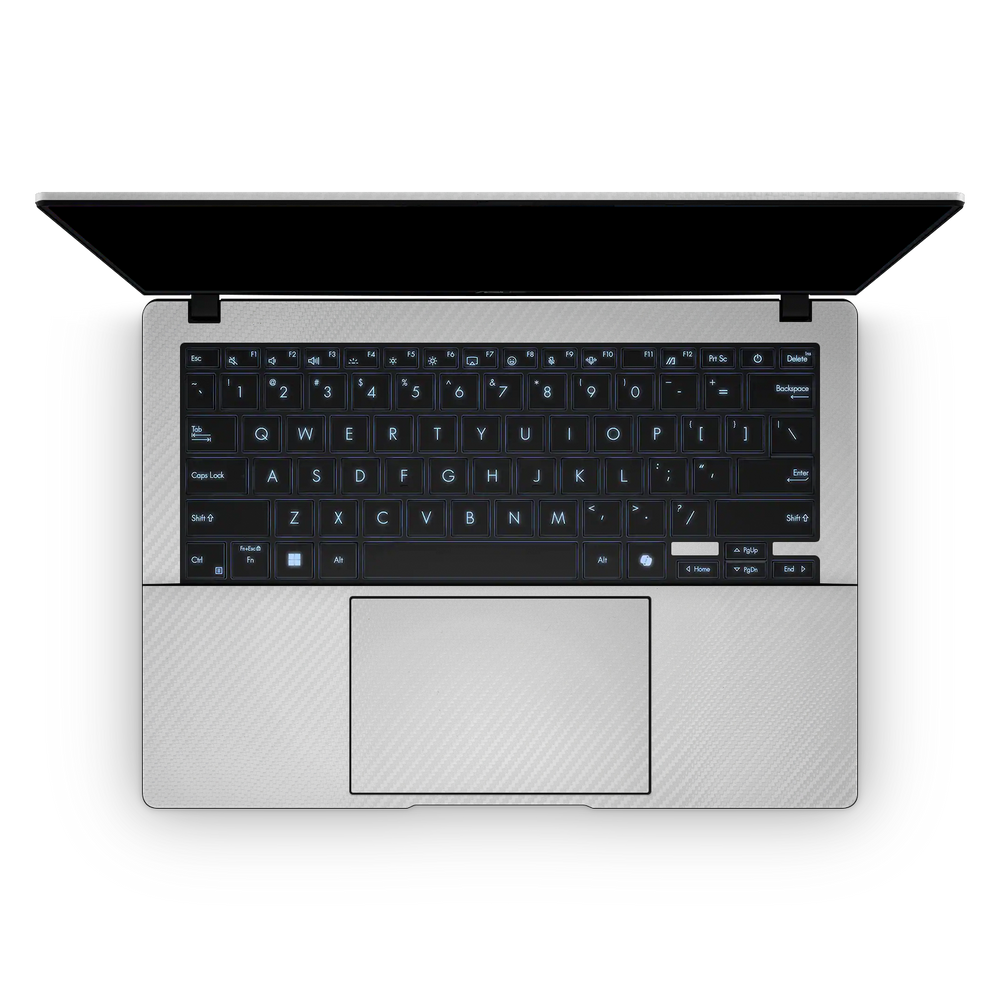Asus Vivobook S14 2025 Professional Interior White Carbon Fiber Skin Wrap Cover