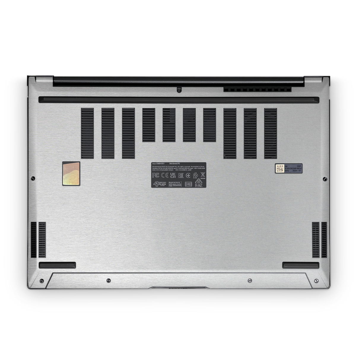 Asus Zenbook 14 Oled 2024 Premium Bottom Brushed Aluminum Skin Wrap Cover