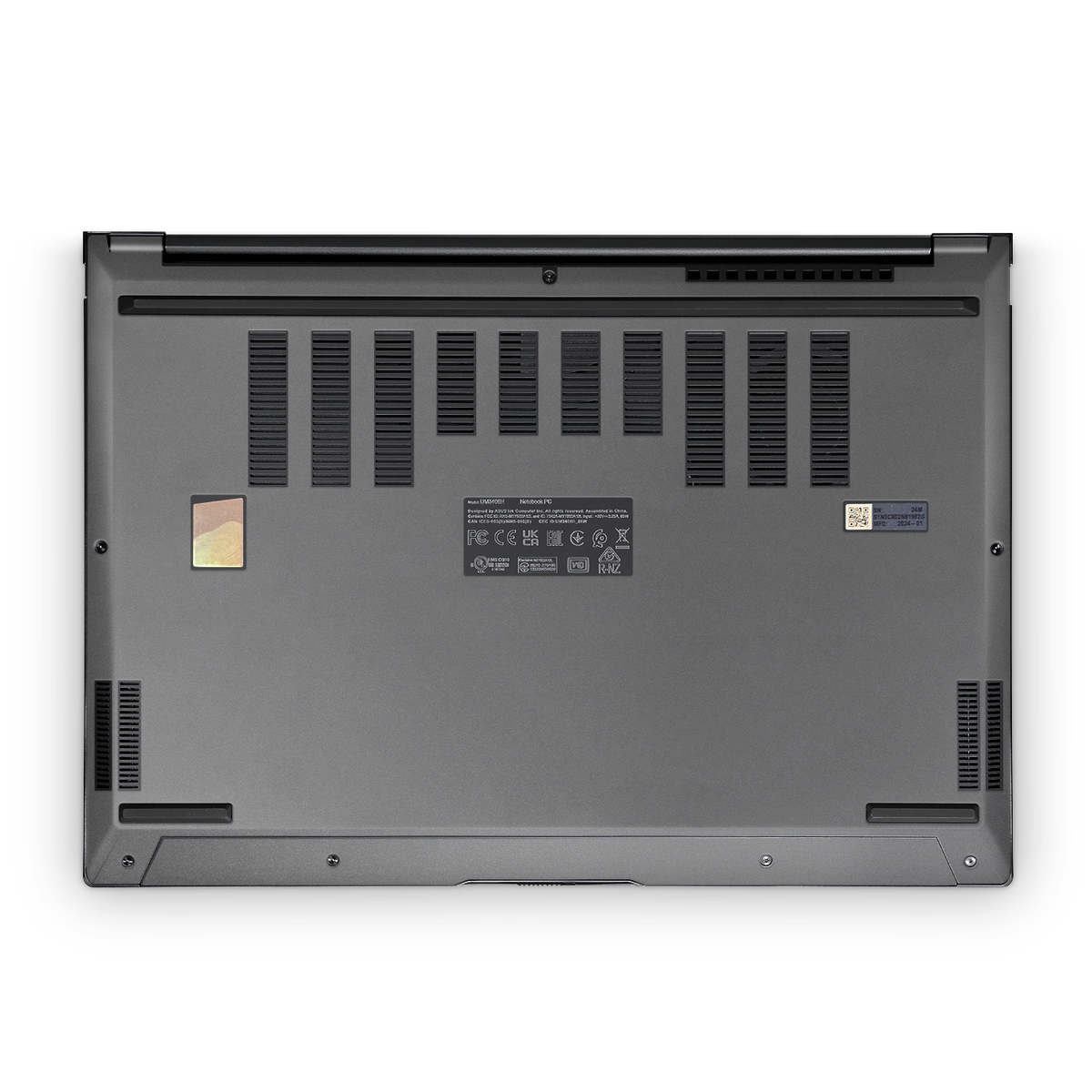 Asus Zenbook 14 Oled 2024 Premium Bottom Charcoal Grey Skin Wrap Cover