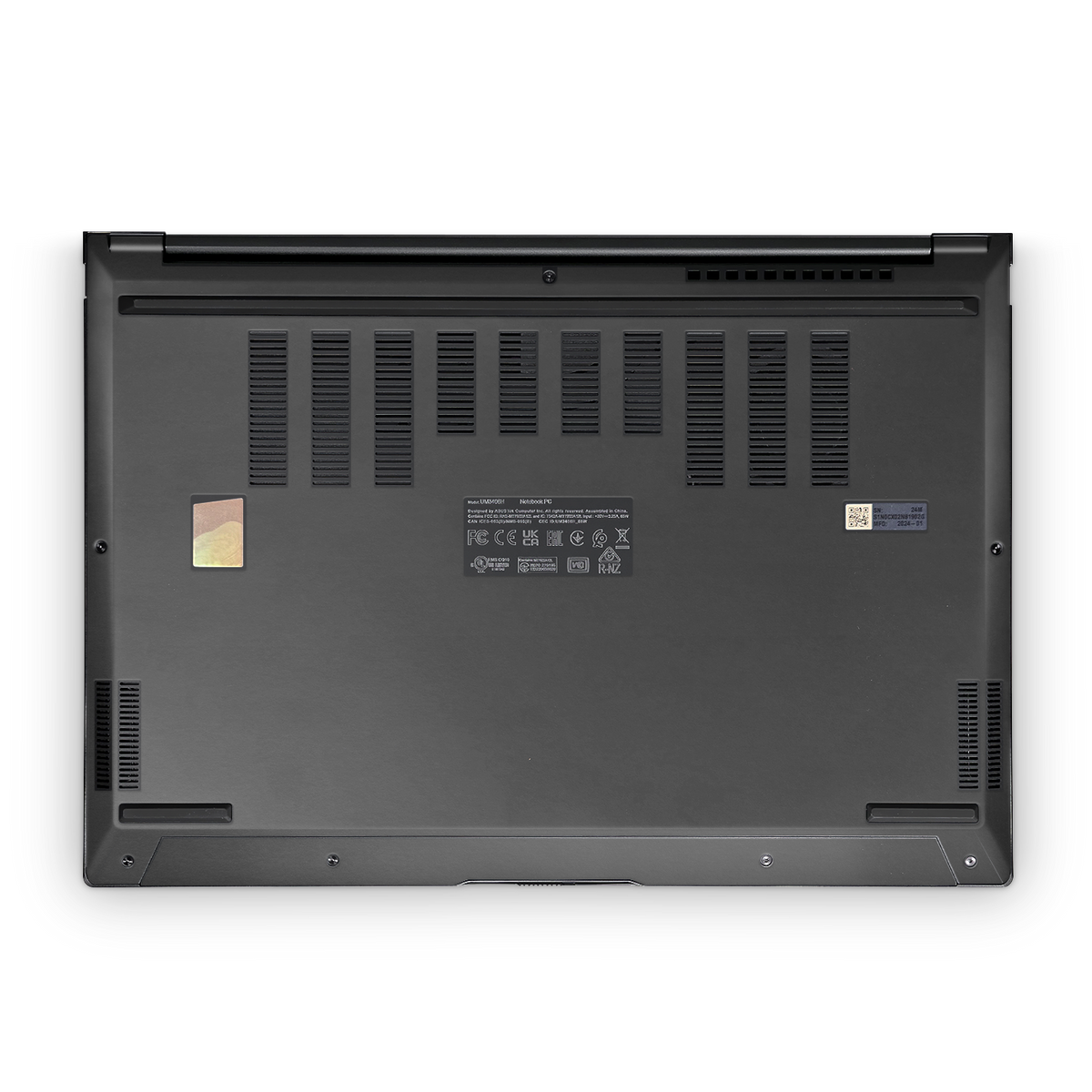 Asus Zenbook 14 Oled 2024 Premium Bottom Matte Black Skin Wrap Cover